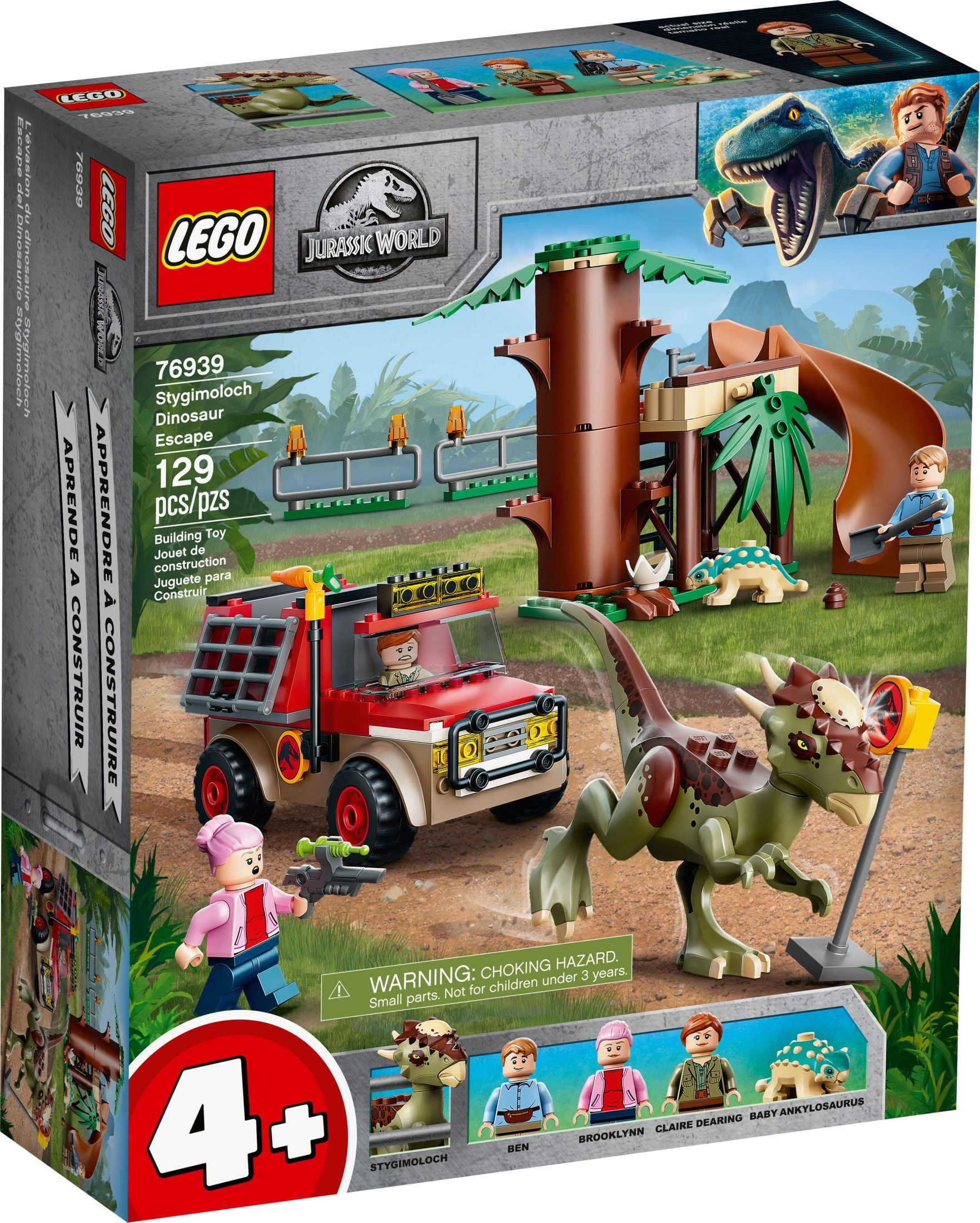 LEGO Jurassic World Stygimoloch Dinosaur Escape 76939 Building Toy Playset for Kids (129 Pieces) - Image 7