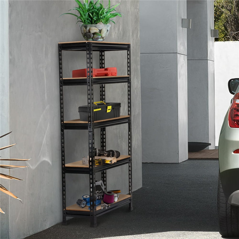 Alden Design 3 Pack 5 Tiers Metal Storage Shelf, Black - Image 4