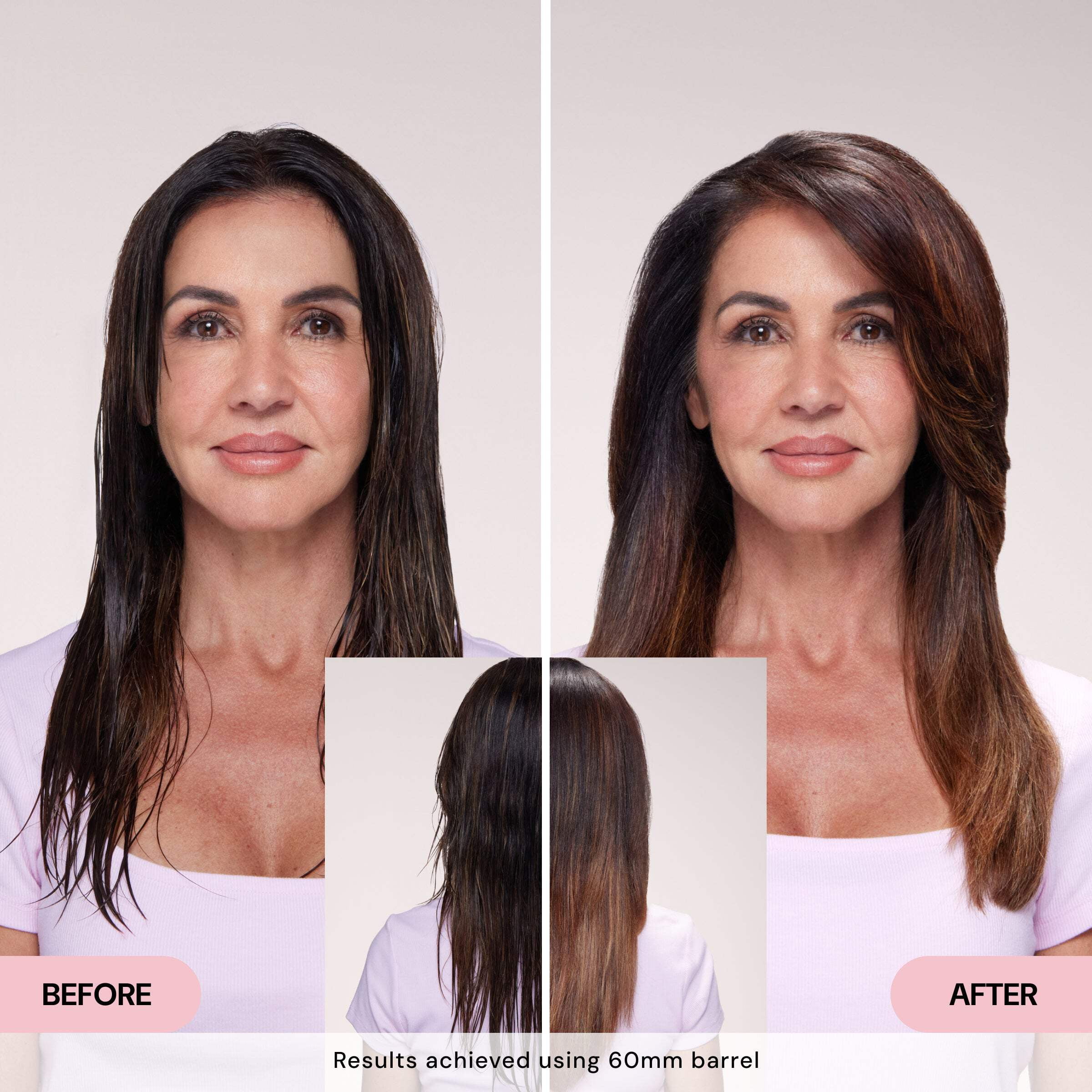 L'ange Hair Le Volume 2-in-1 Titanium Blow Dryer Brush Blush Hot Air Brush with Oval Barrel - Image 11