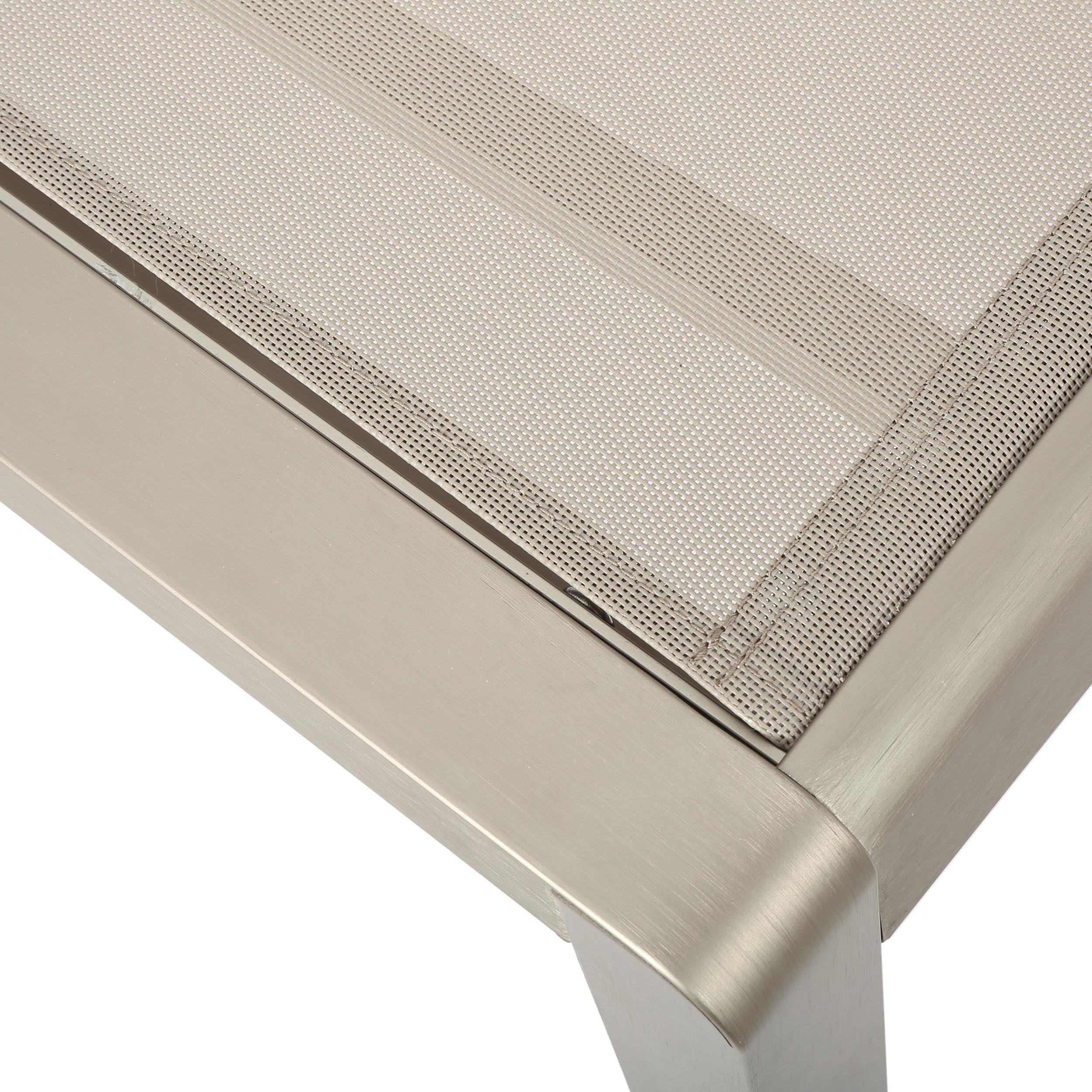 Grey Outdoor Mesh Chaise Lounge (Set of Two) - Image 3