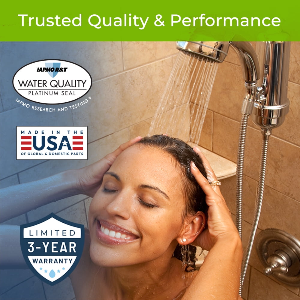 WaterChef Premium Shower Filter System SF-7C with Deluxe Wand (White), 10,000 gal., NSF/ANSI Certified - Image 3