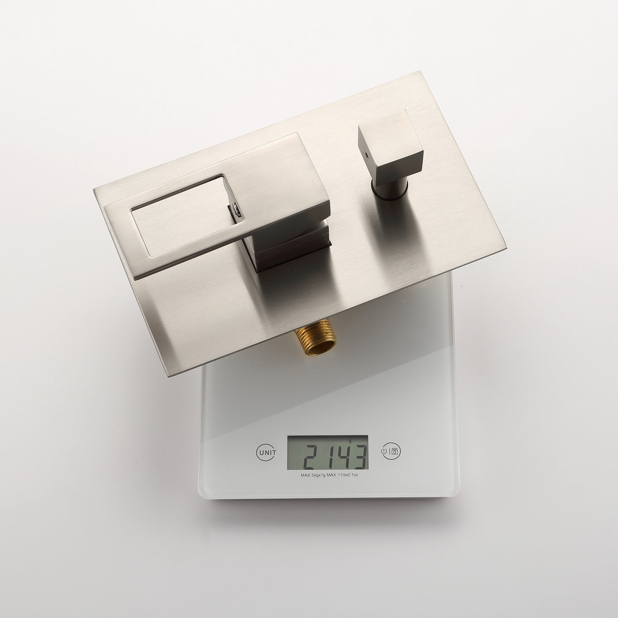 Shower System Brushed Nickel Tub Shower Combo Waterfall Spout Faucet with Pressure Balance Valve - Image 2