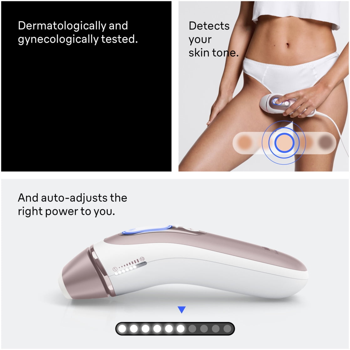 Braun IPL Skin I·expert, at Home Hair Removal, with Free App, Vanity Case, Venus Razor, 4 Smart Heads, Alternative for Laser Hair Removal, PL7387 - Image 6
