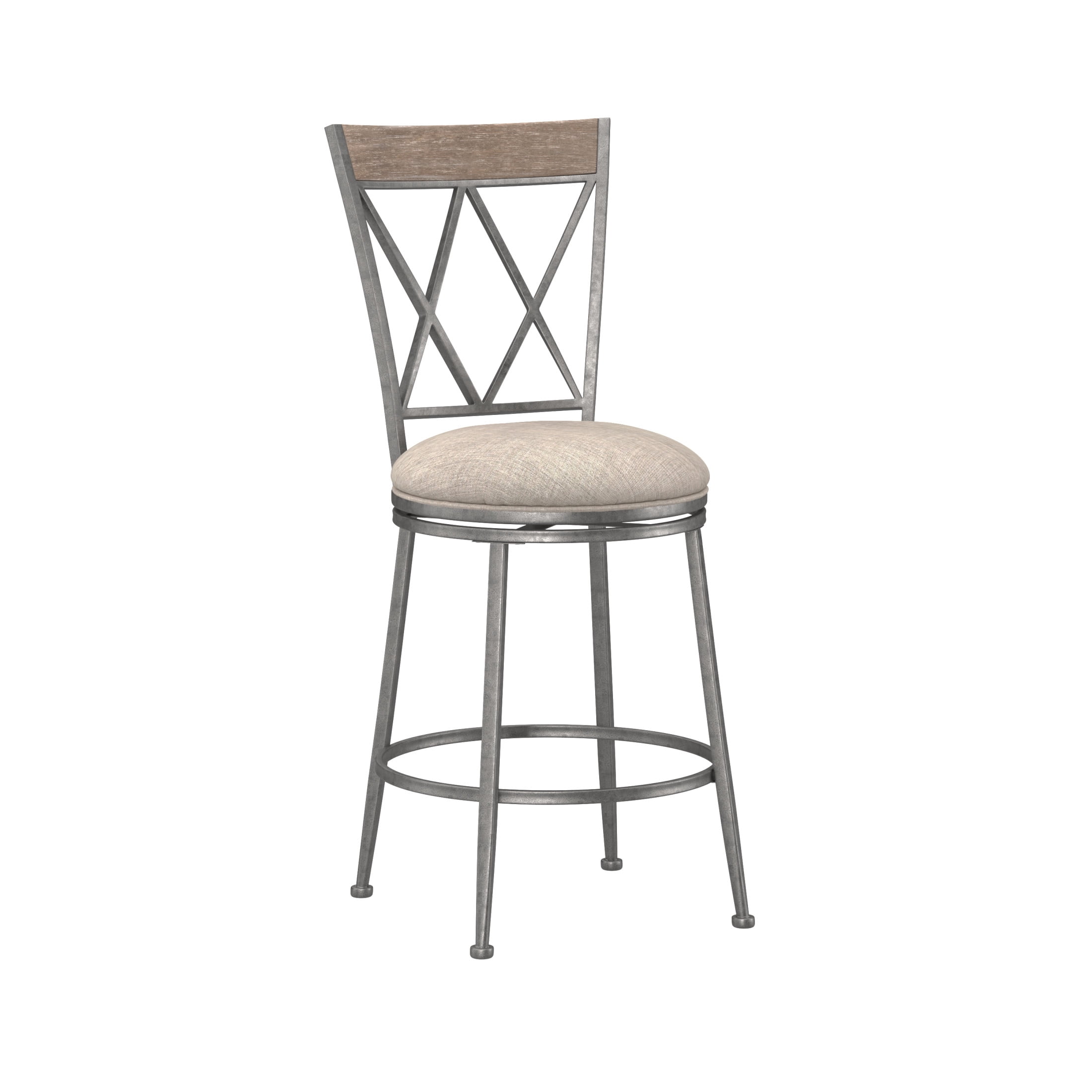 Hillsdale Furniture Stewart Metal Counter Height Swivel Stool, Aged Pewter - Image 18
