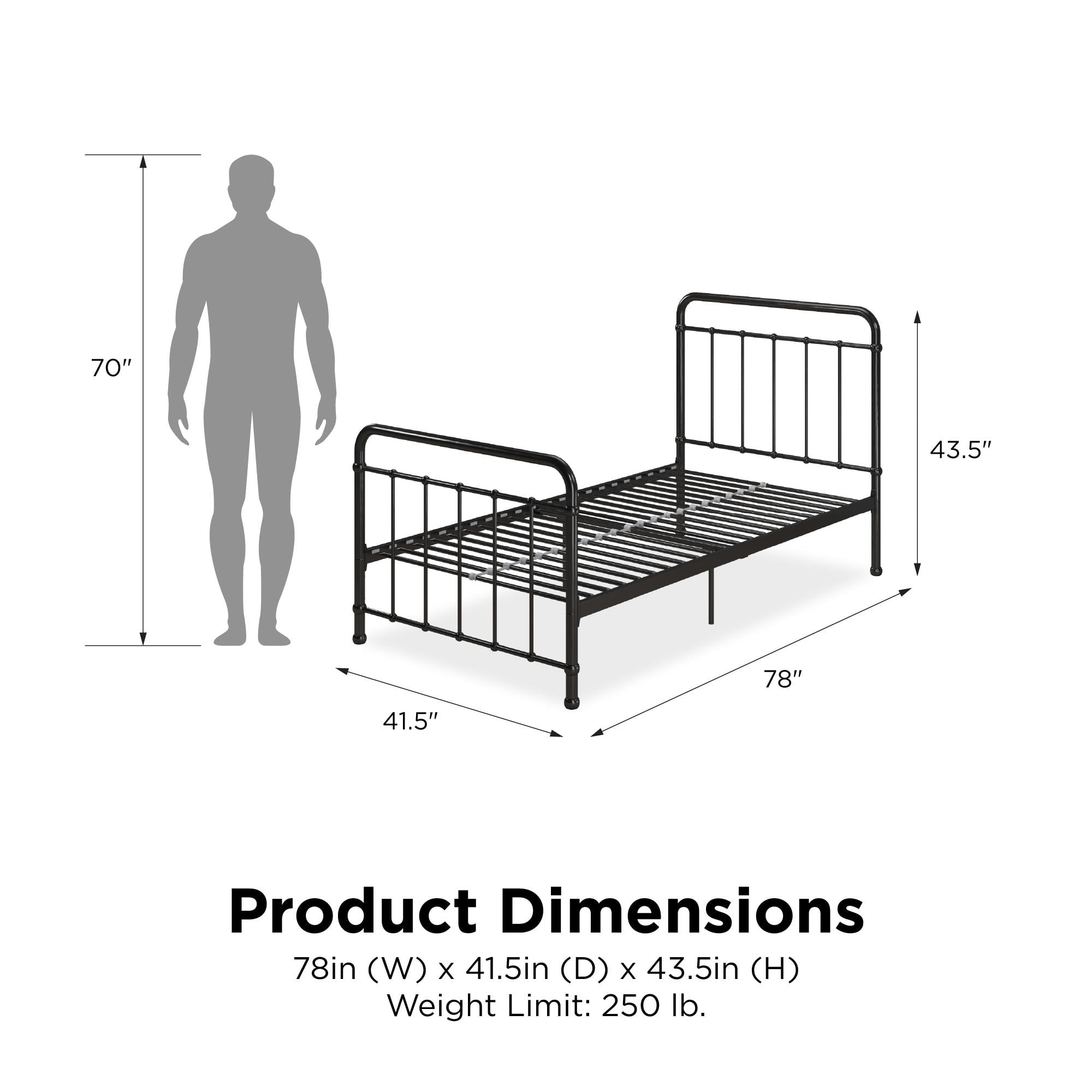 Better Homes & Gardens Kelsey Twin Metal Bed, Black - Image 18