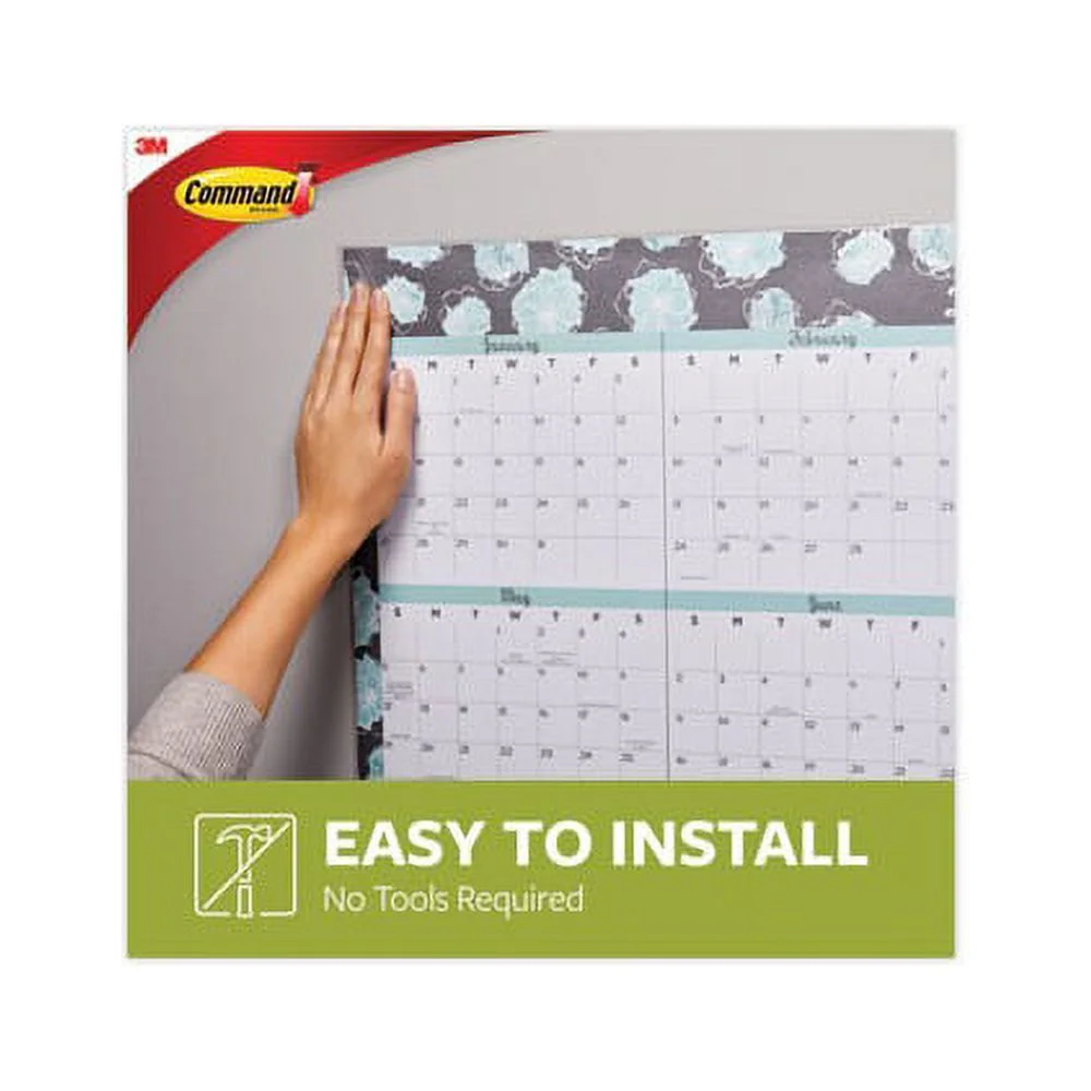 Command Poster Strips, White, 4/Pack, 100 Packs/Carton - MMM17024CABPK - Image 5