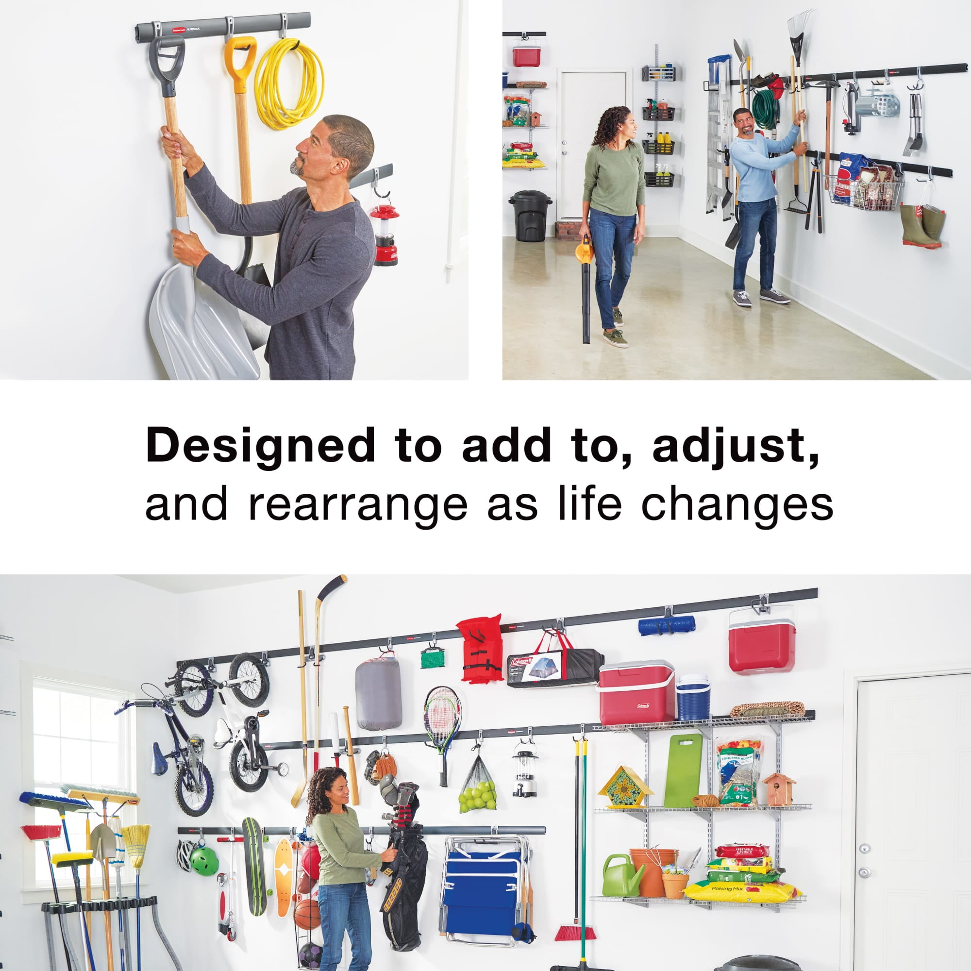 Rubbermaid Garage FastTrack 15-Piece Medium Kit, Black/Grey - Image 7