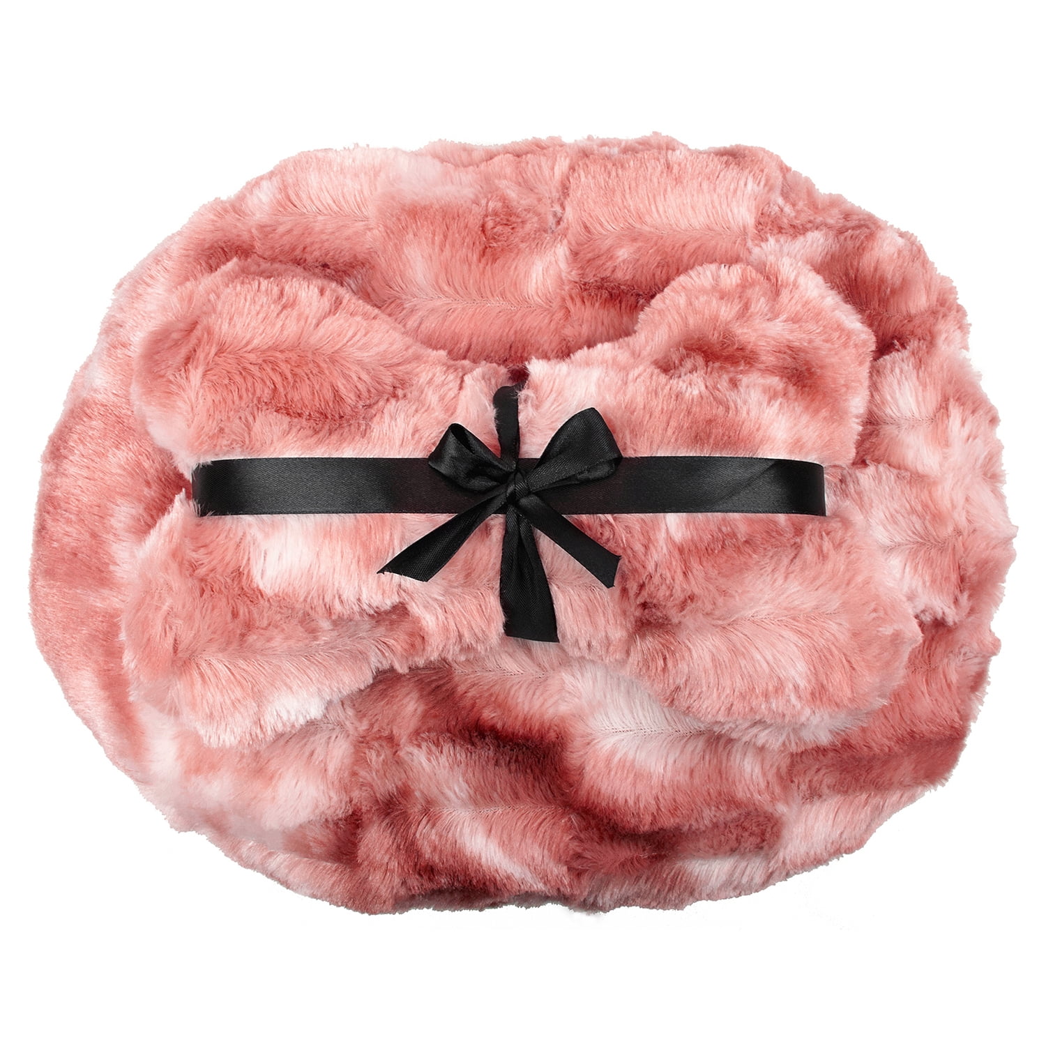 Precious Tails Faux Fur Princess Cat Dog Bed with Plush Bone Pillow – Small - Image 3