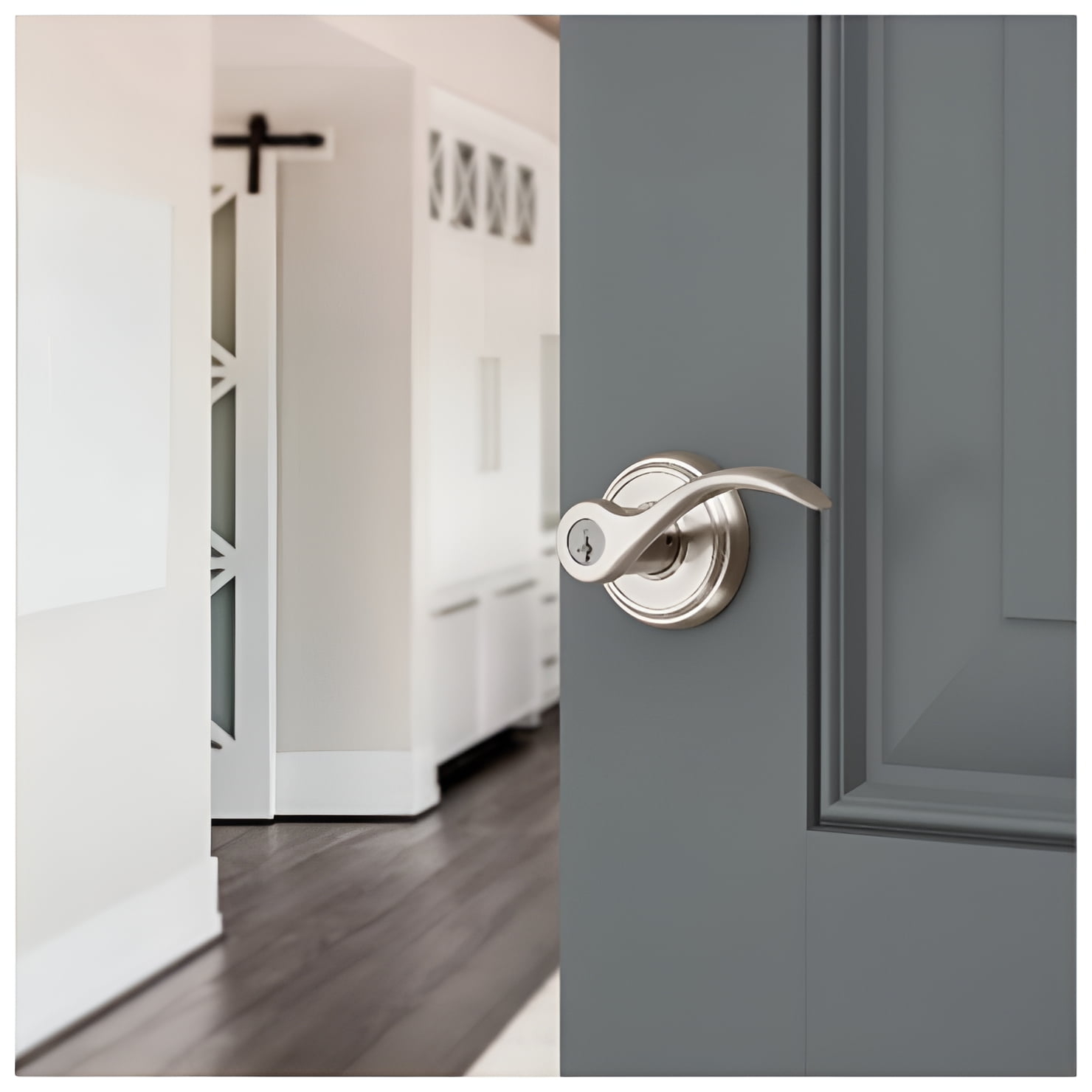 Baldwin Tobin Keyed Entry Lever Featuring Smartkey® in SN - Image 6