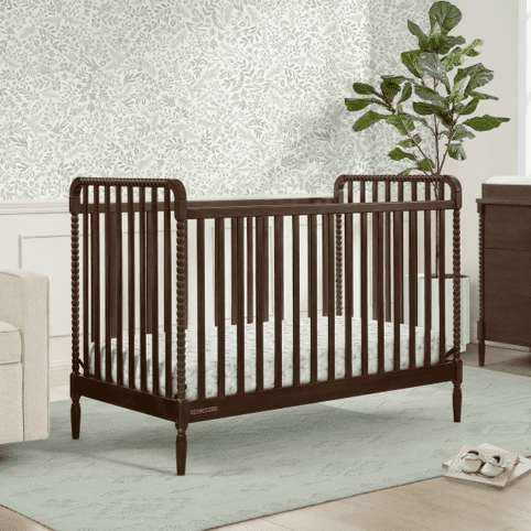 Delta Children Lily 4-in-1 Convertible Crib - Greenguard Gold Certified, Walnut Espresso - Image 4
