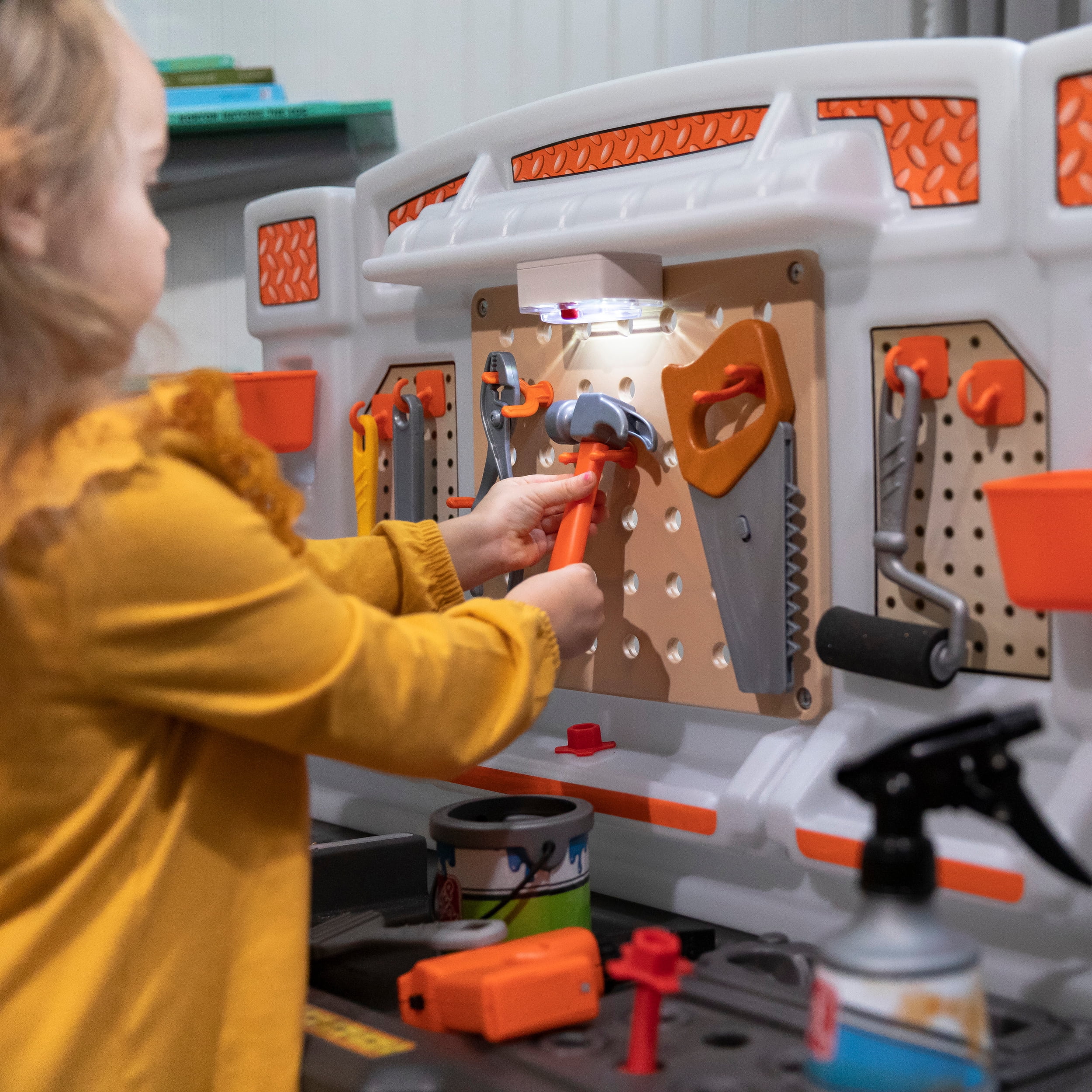 Step2 Big Builders Pro Workshop Multicolor Tool Bench, 27.50" x 34", 19 lb - Image 59