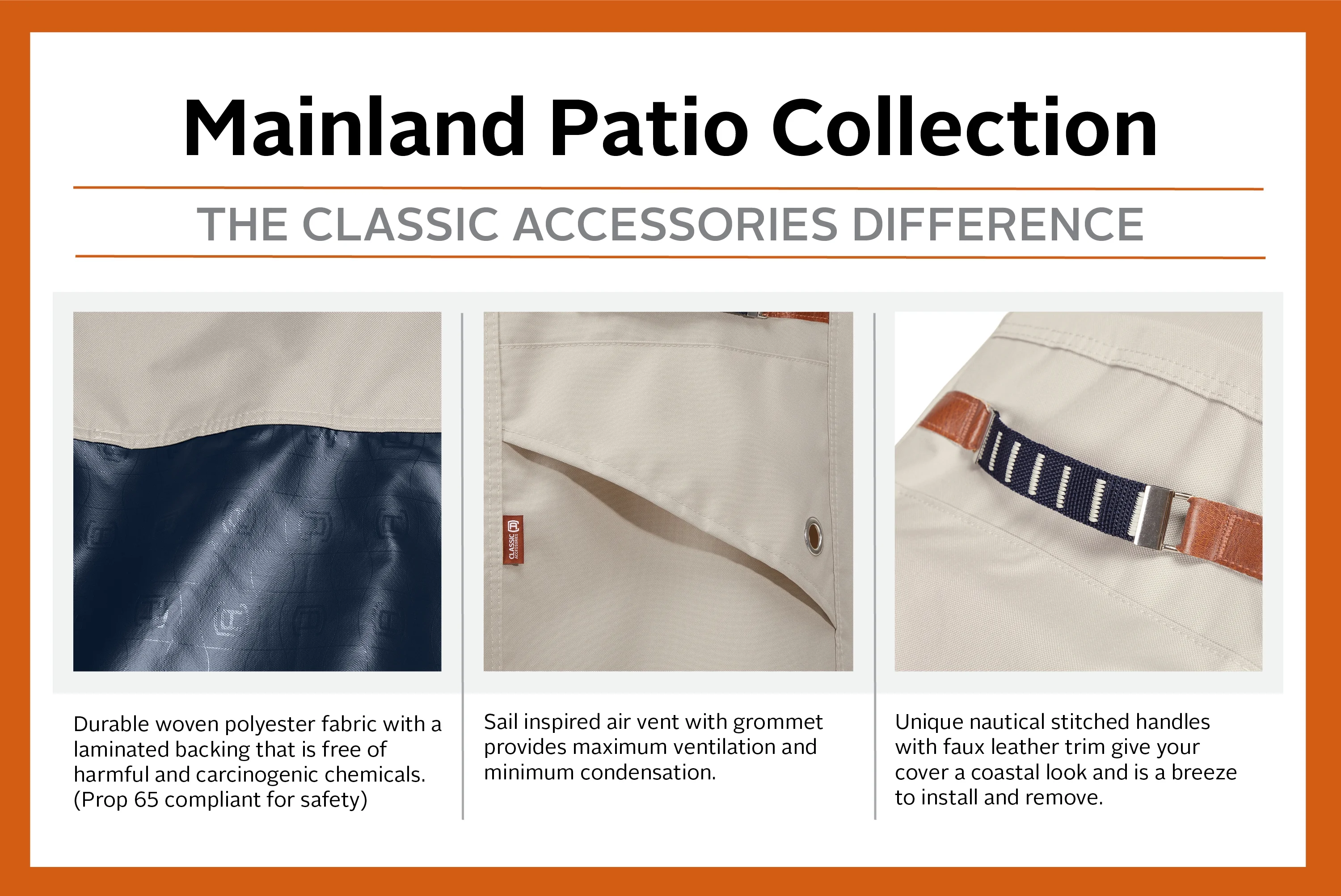 Classic Accessories Mainland Water-Resistant 64 Inch BBQ Grill Cover - Image 4