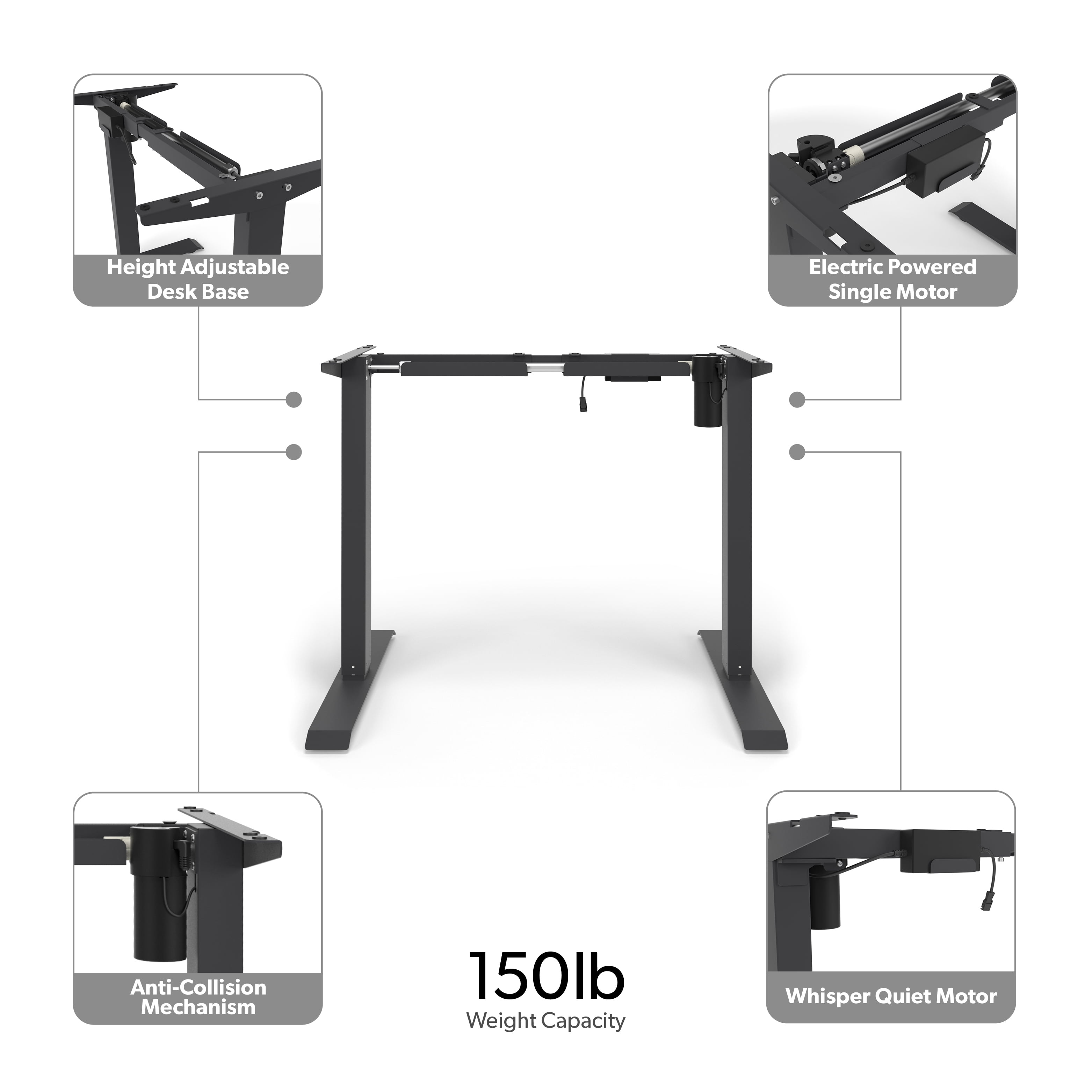 HON Basyx Commercial-Grade Electric Height Adjustable Desk Base 28" to 47" - Image 12