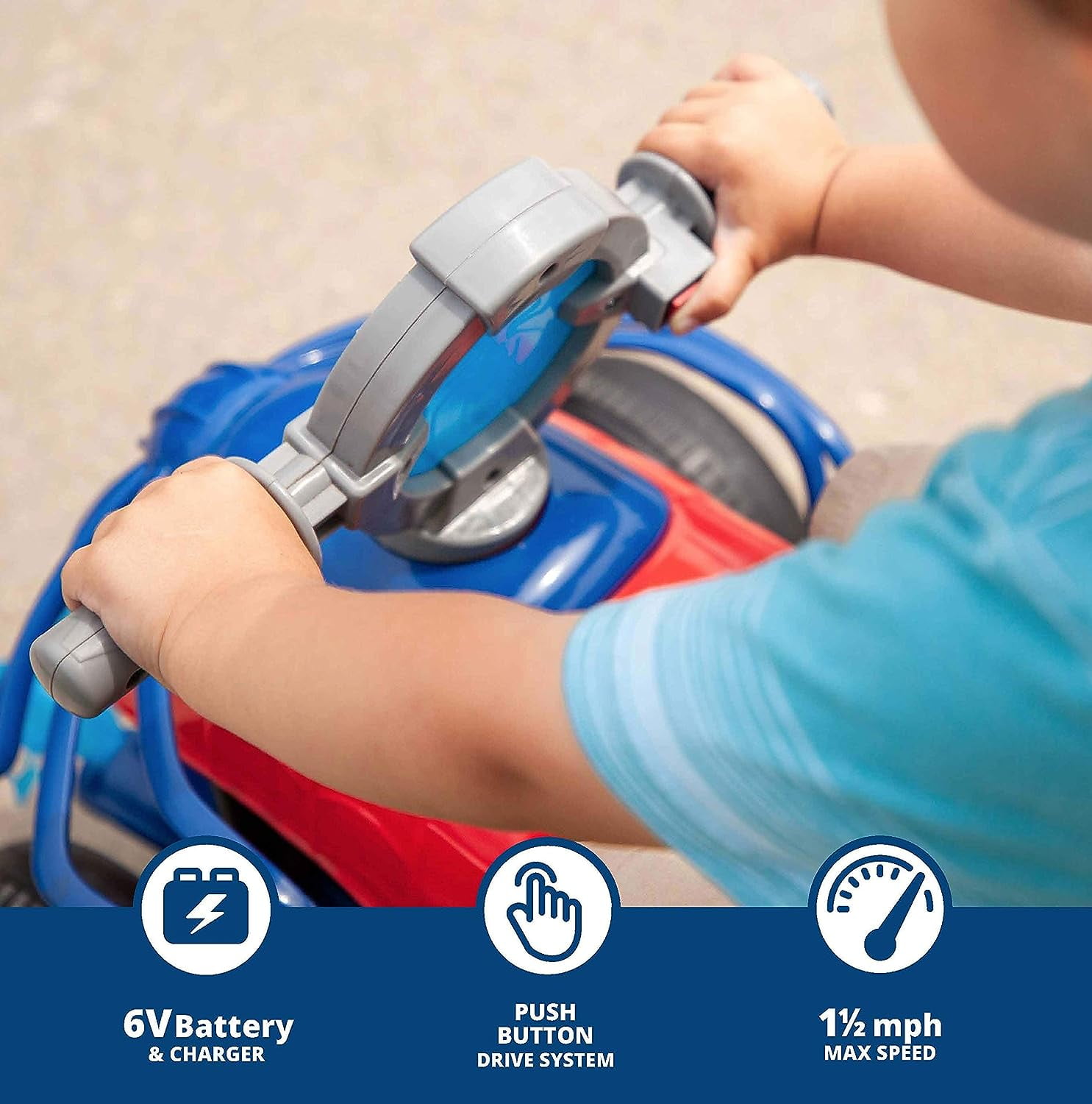 Kid Trax Toddler Marvel's Spider-Man Premium Toddler Quad Ride-On, Kids 18-30 Months, 6V Battery and Charger Included, Max Weight 44 lbs, Red - Image 4