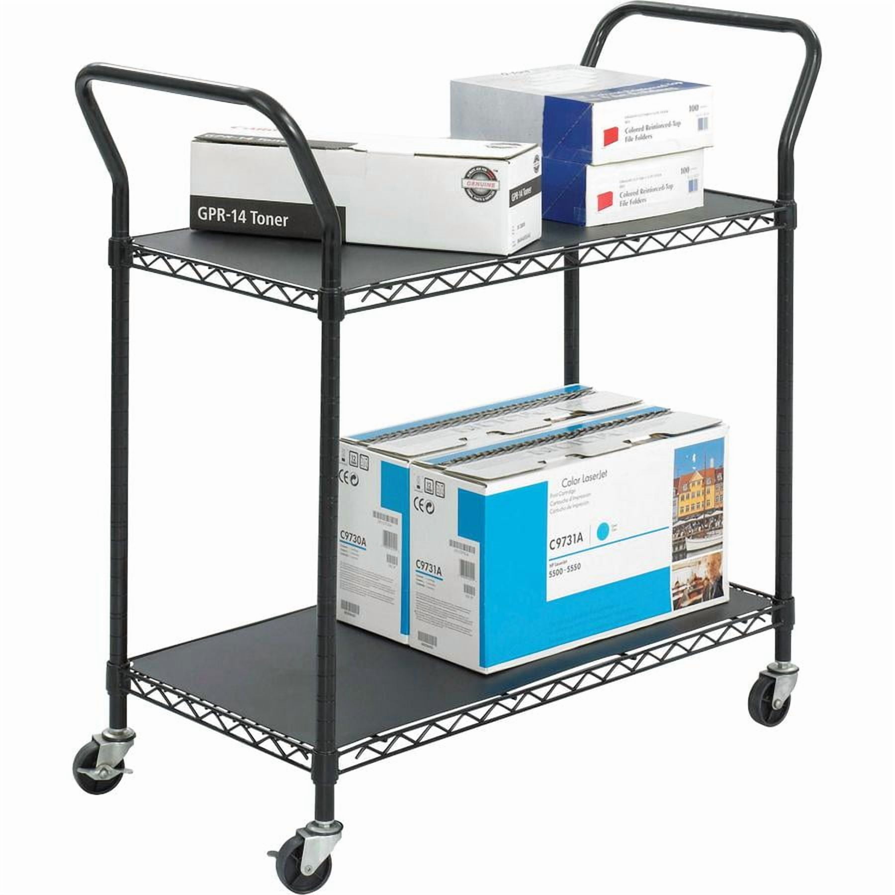Safco Wire Utility Cart in Black - Image 2
