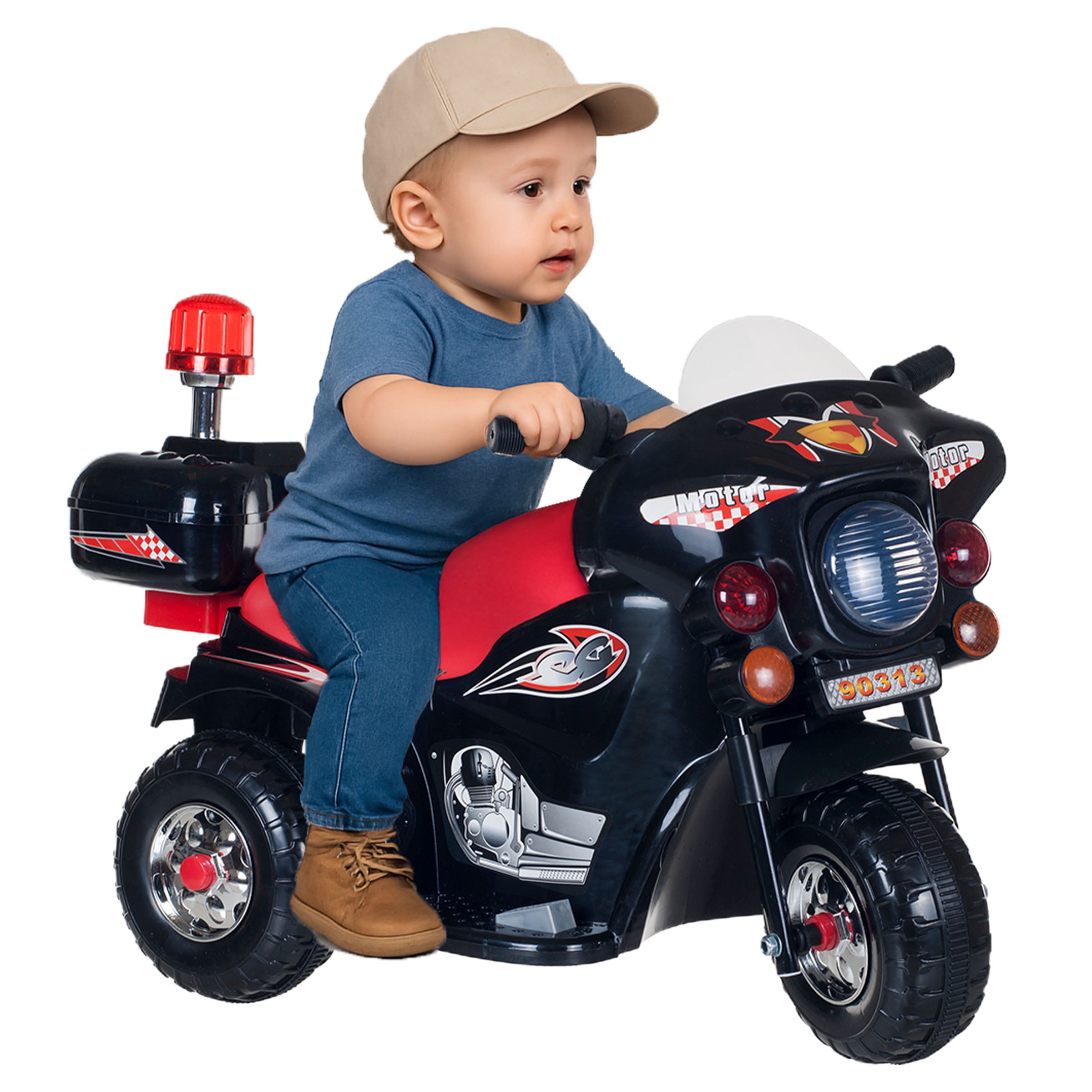 3 Wheel Motorcycle Battery Powered Ride On Toy for Kids by Hey! Play! - Image 2