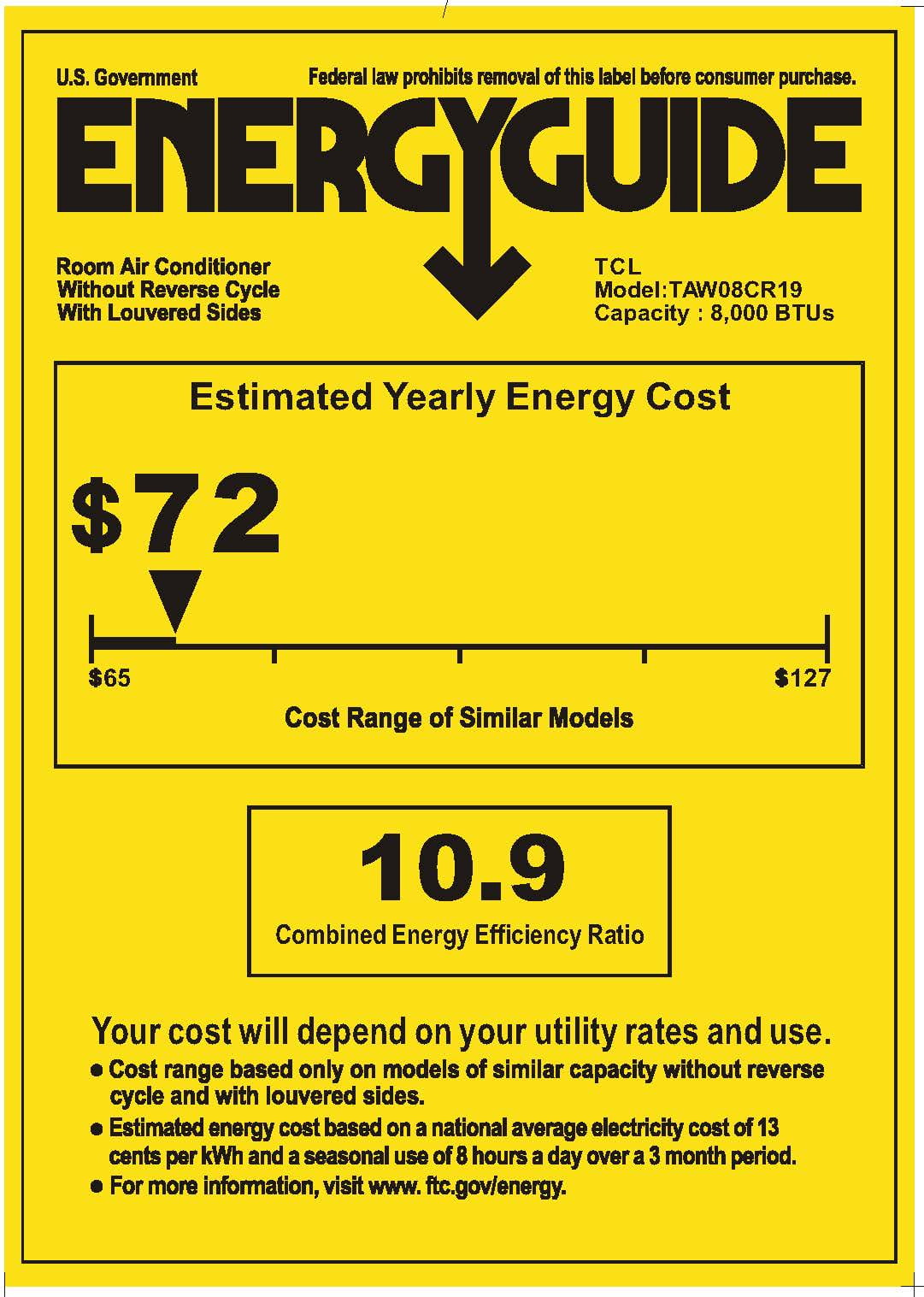 TCL 8,000 BTU Window Air Conditioner; White - Image 6
