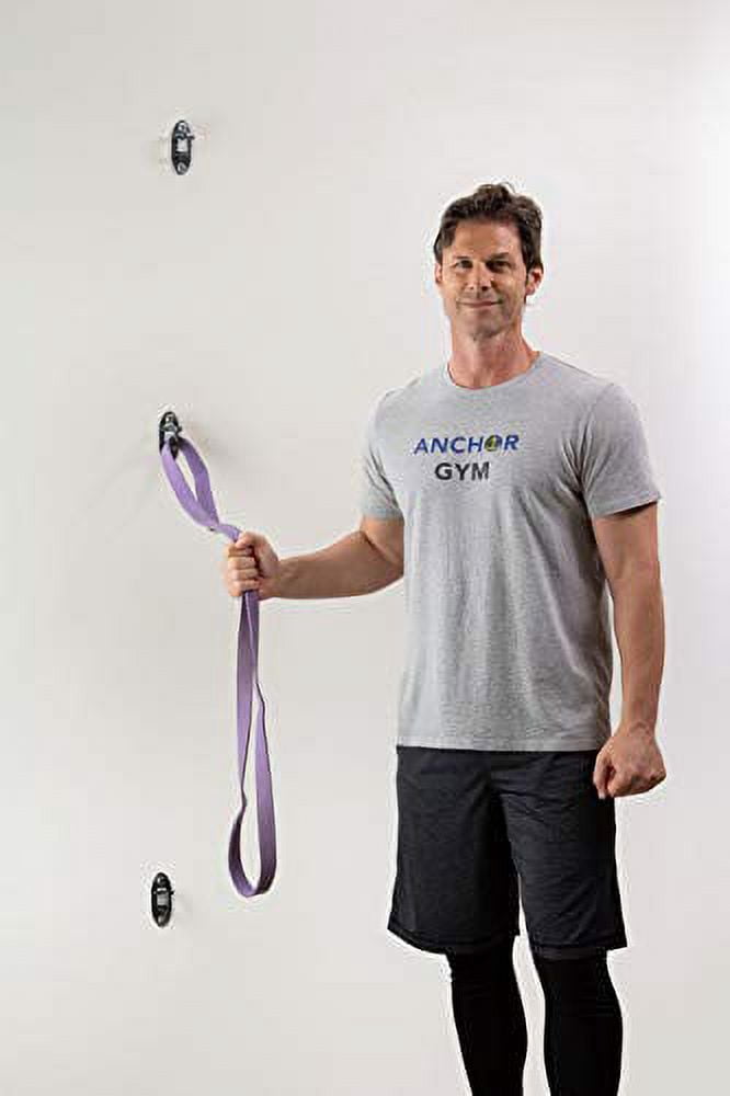 Anchor Gym Set of 3 Mini H1 Workout Wall Mount Solid Steel Anchors - Image 4