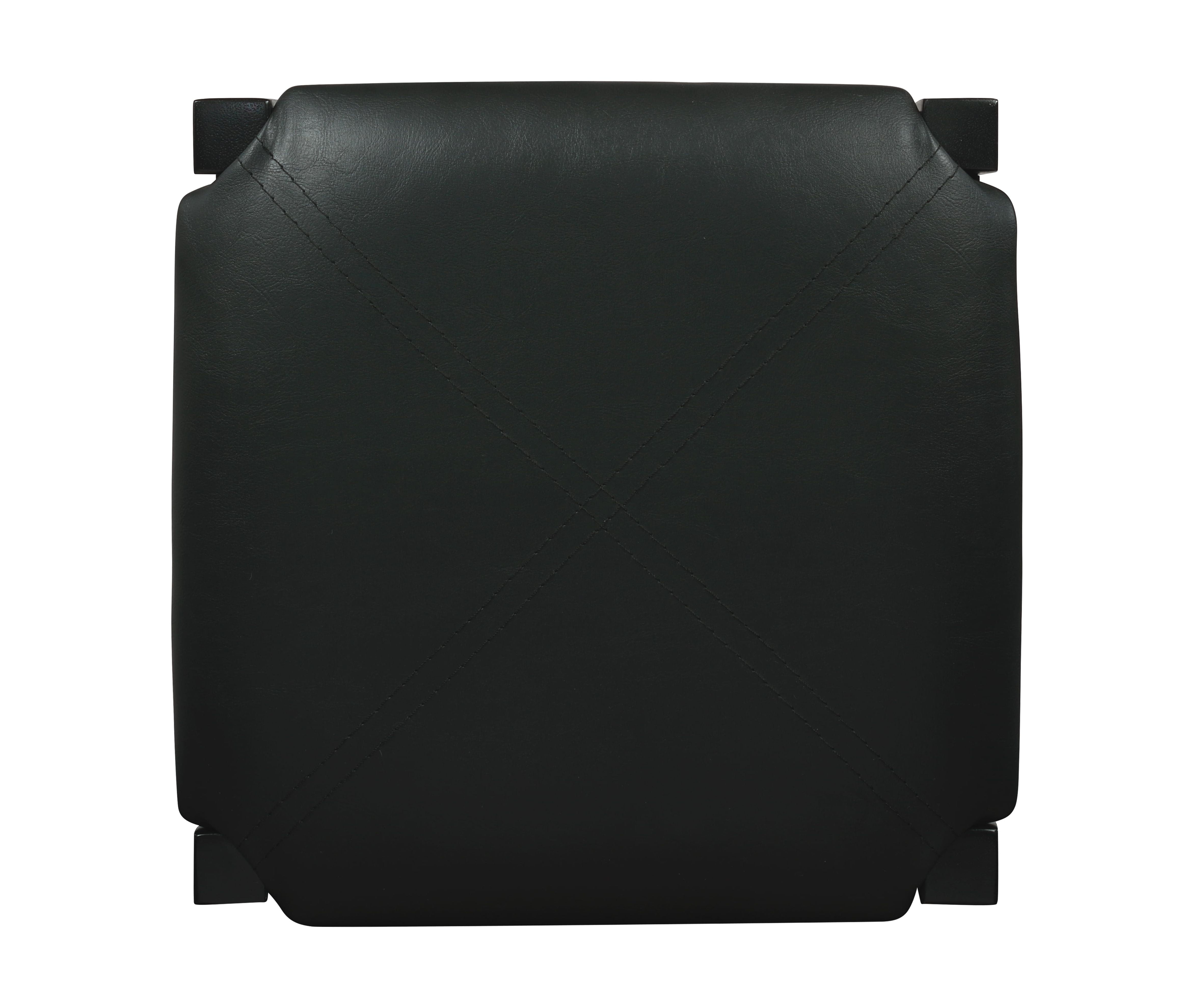 Linon Lancer 5-Piece Casual Dining Tavern Set, 25" Seat Height, Black Finish with Black Fabric - Image 6