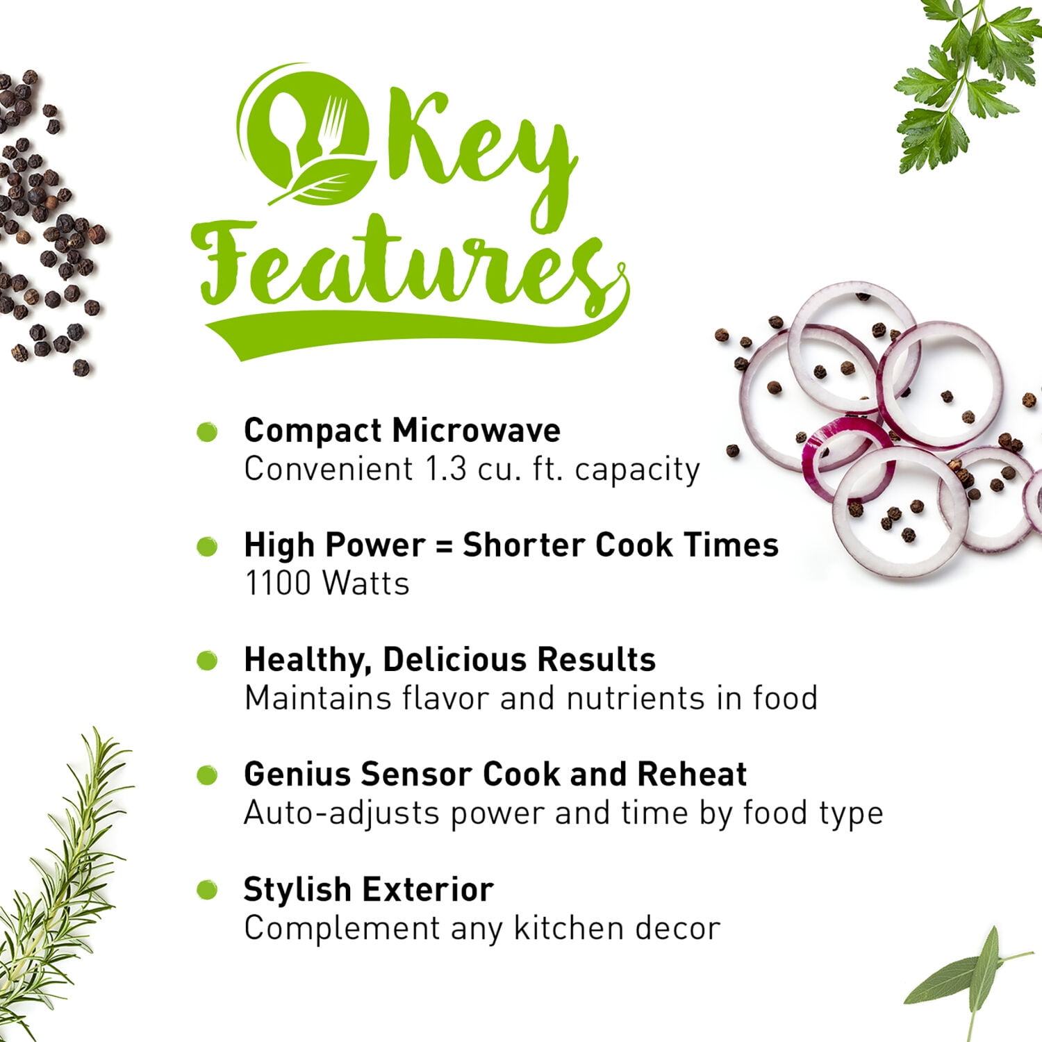 Panasonic New 1.3 Cu. ft. 1100W Genius Sensor Countertop Microwave Oven in White - Image 3