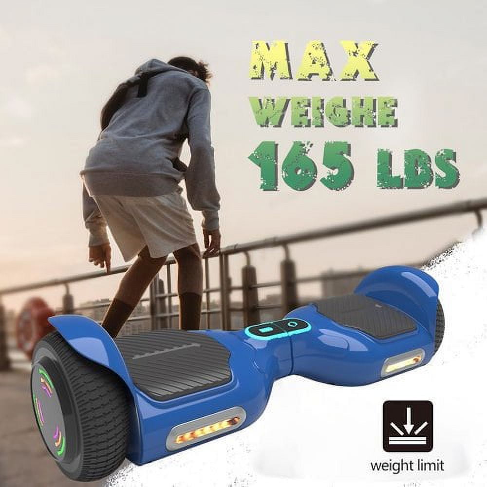 Bluetooth Hoverboard, Brand New Matt Color Hover Board with 6.5" Wheels Built-in Wireless Speaker Bright LED Lights - Image 3