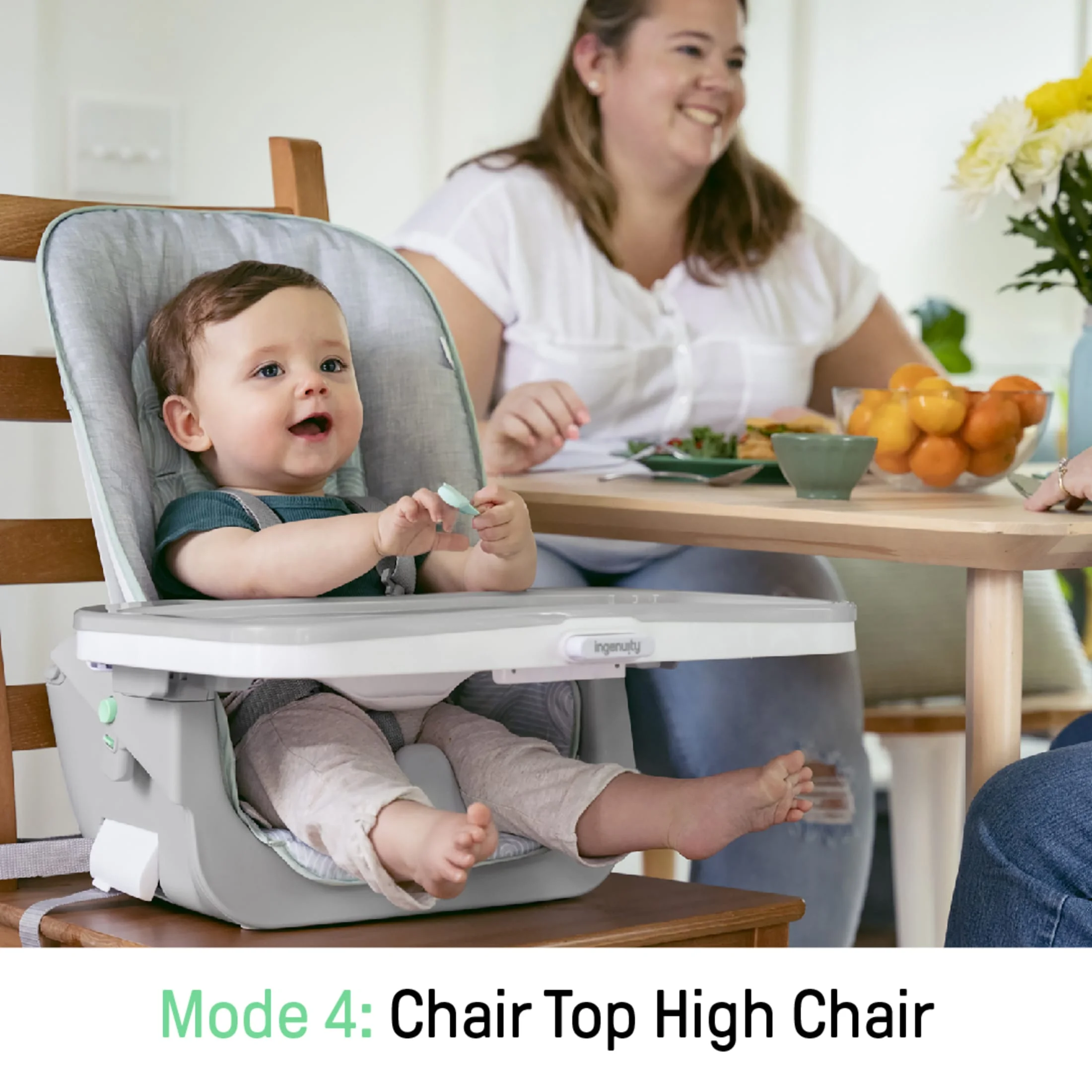 Ingenuity Beanstalk Baby to Big Kid 6-in-1 High Chair, Booster Seat and More, Newborn to 5 Yrs - Ray - Image 4