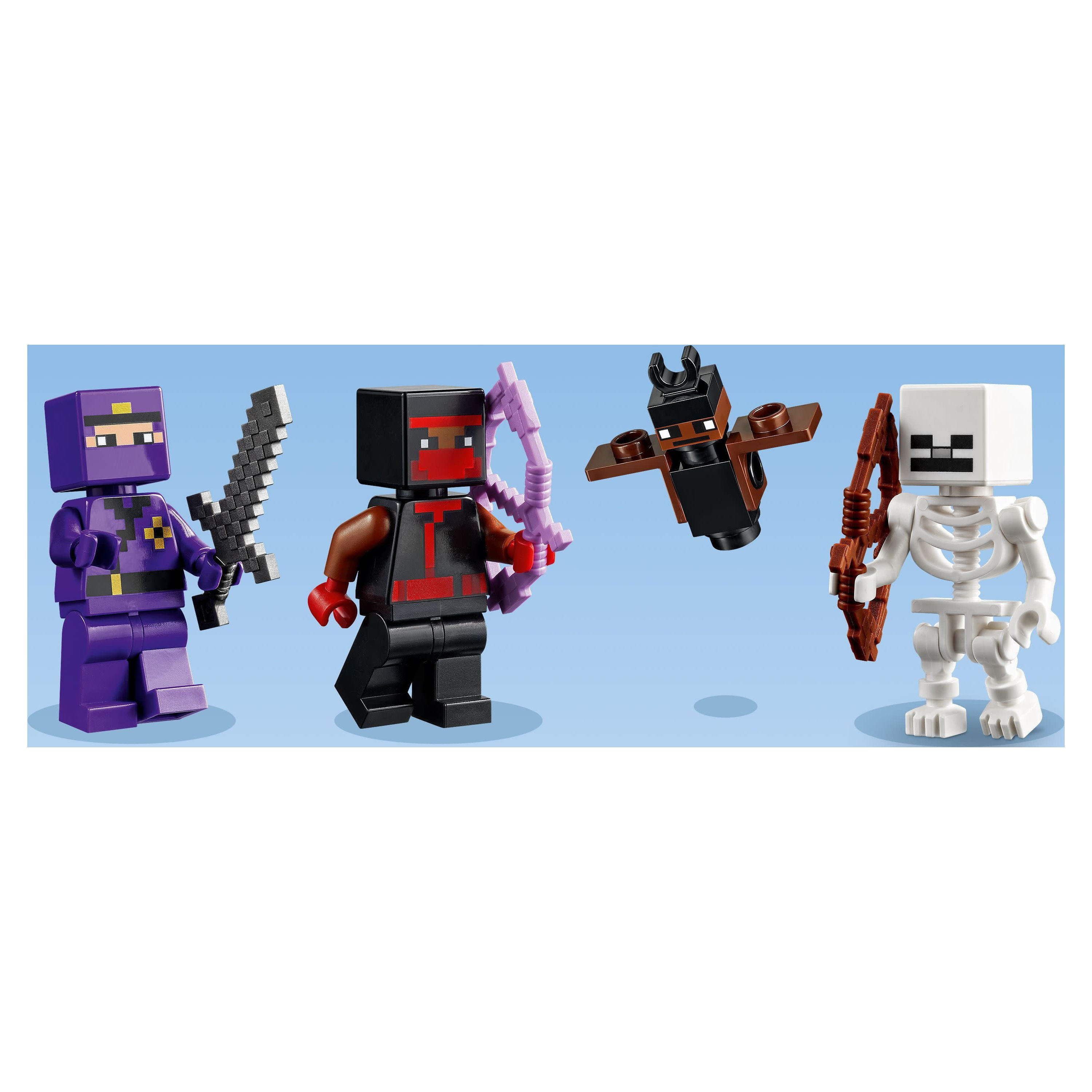 LEGO Minecraft The Training Grounds House Building Set - Skeleton, Bat & Ninja Minifigures, 21183 - Image 2