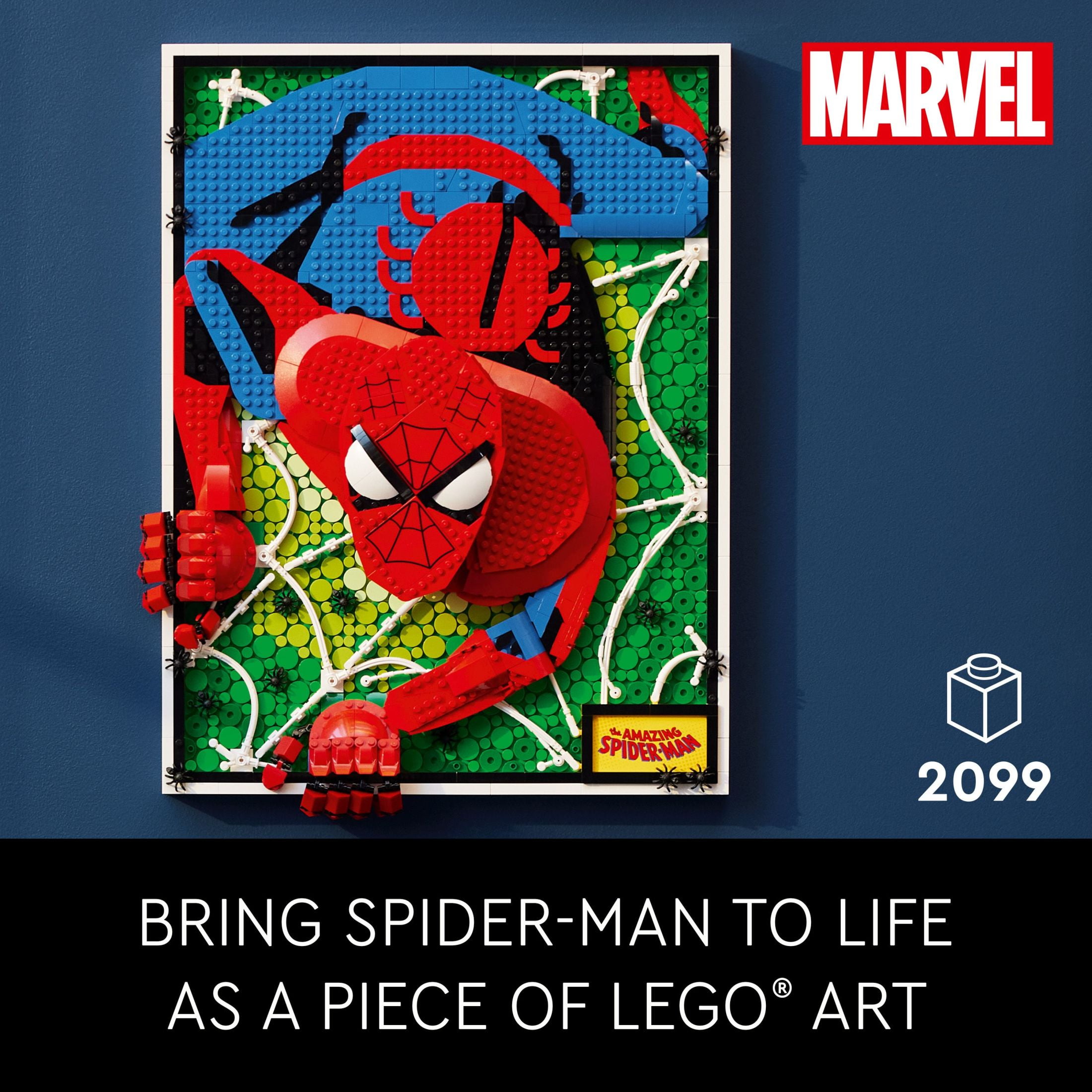 LEGO Art The Amazing Spider-Man 31209 Build & Display Home Decor Wall Art Kit, Nostalgic Super Hero Gift for Adults or Back to School Gift for Teen Spider-Man Fans - Image 3