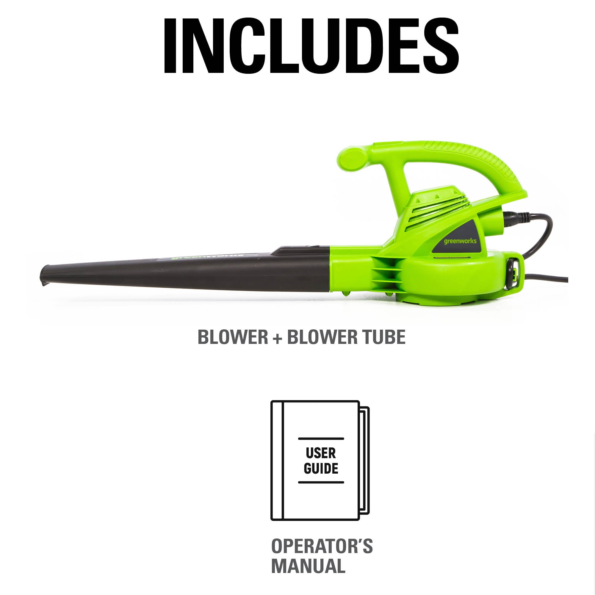 Greenworks 9 Amp (170 Cfm /180 mph) Corded Electric Leaf Blower 2401502 - Image 5