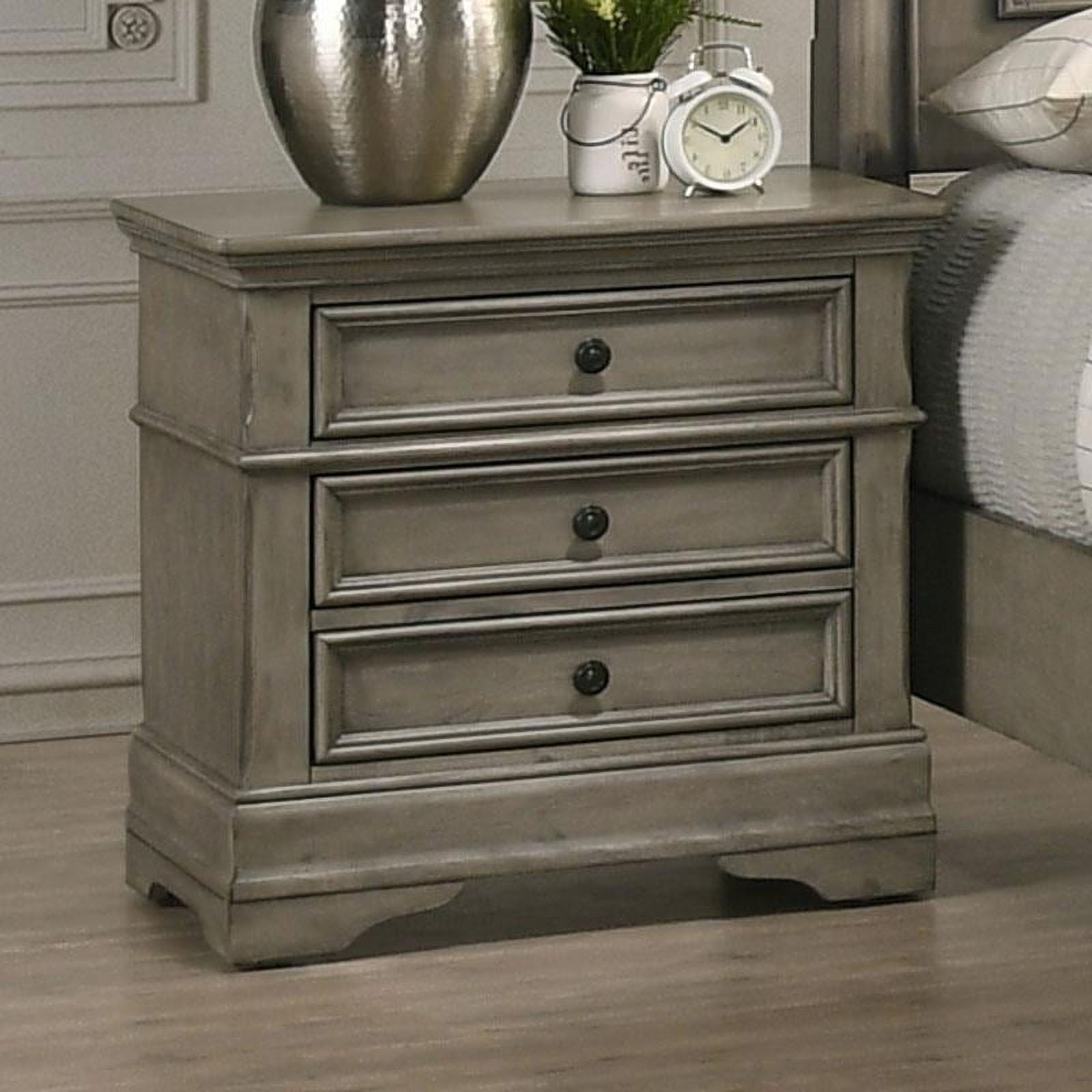 Manchester 3-drawer Nightstand Wheat - Image 5