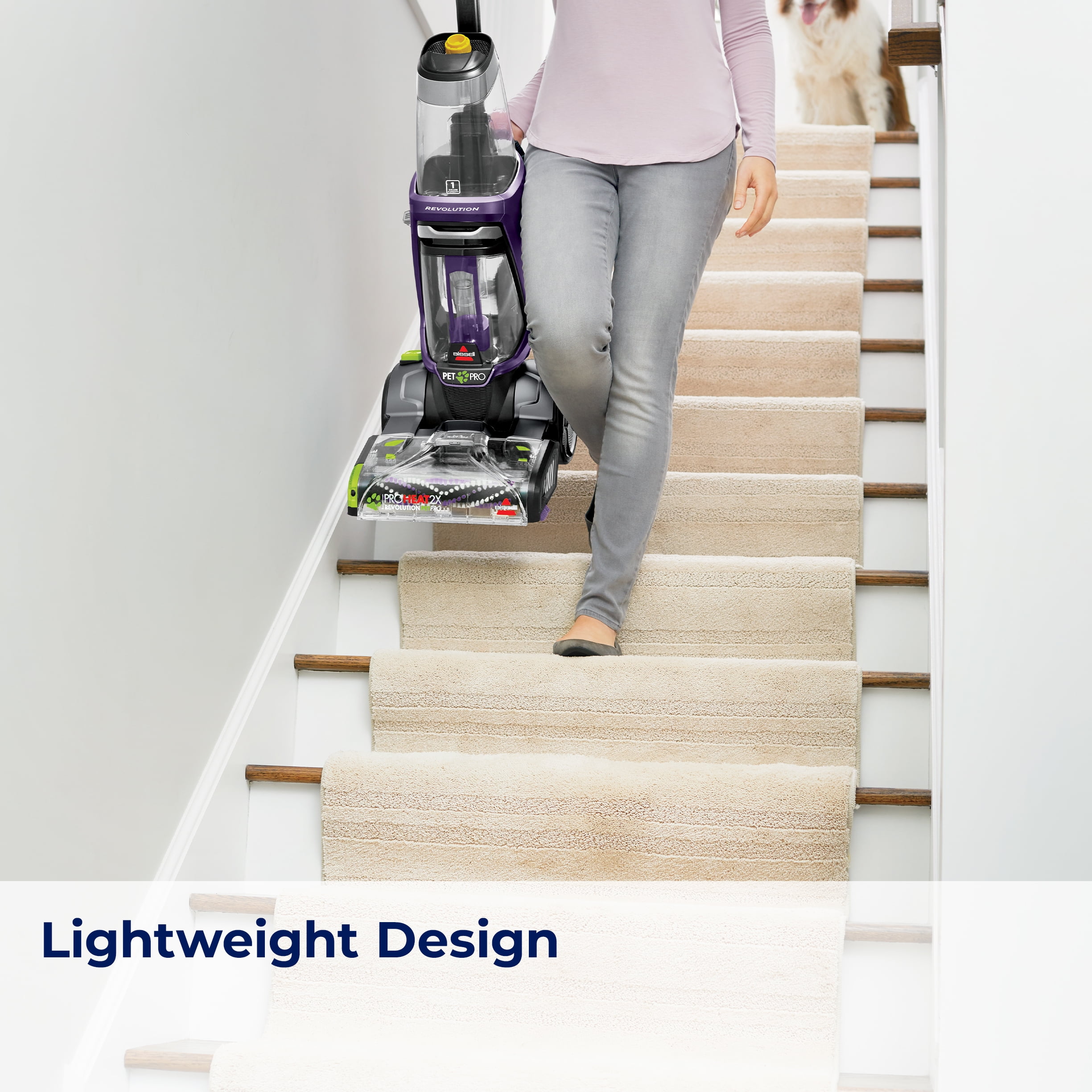 BISSELL ProHeat 2X Revolution Pet Pro Upright Deep Cleaner, for Carpets and Upholstery, TurboStrength Motor Technology, 3 Cleaning Modes, Heatwave Technology, 3586, Purple - Image 8