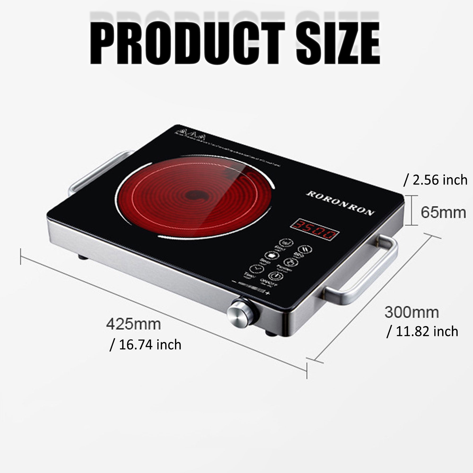 Wobythan 3500W Electric Hot Plate Ceramic Stove Infrared Induction Cooker Home Cooktop Cooking Furnace US 110V - Image 8