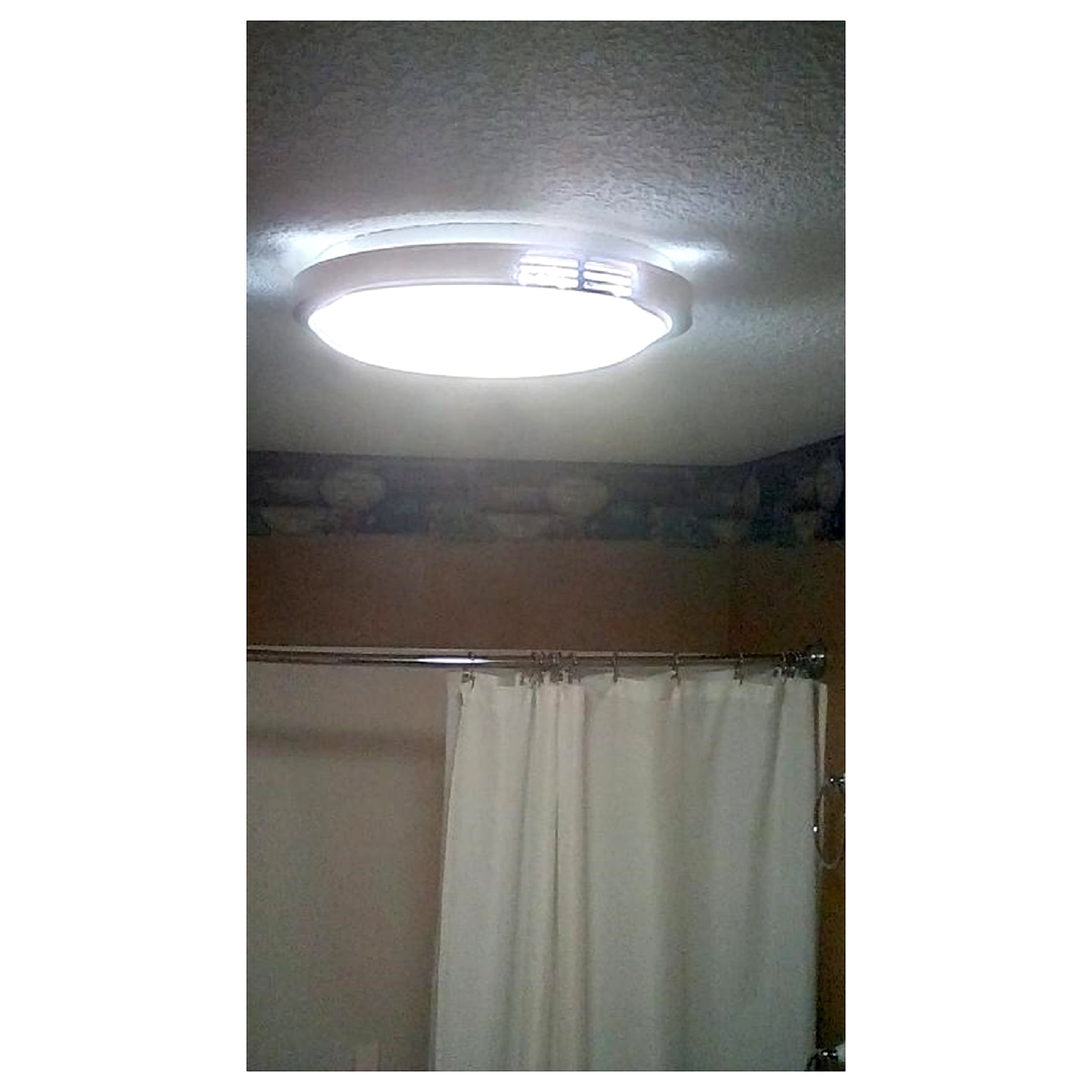 100 CFM Bathroom Ventilation Exhaust Fan with Decorative LED Light in Brushed Nickel Trim - Image 4