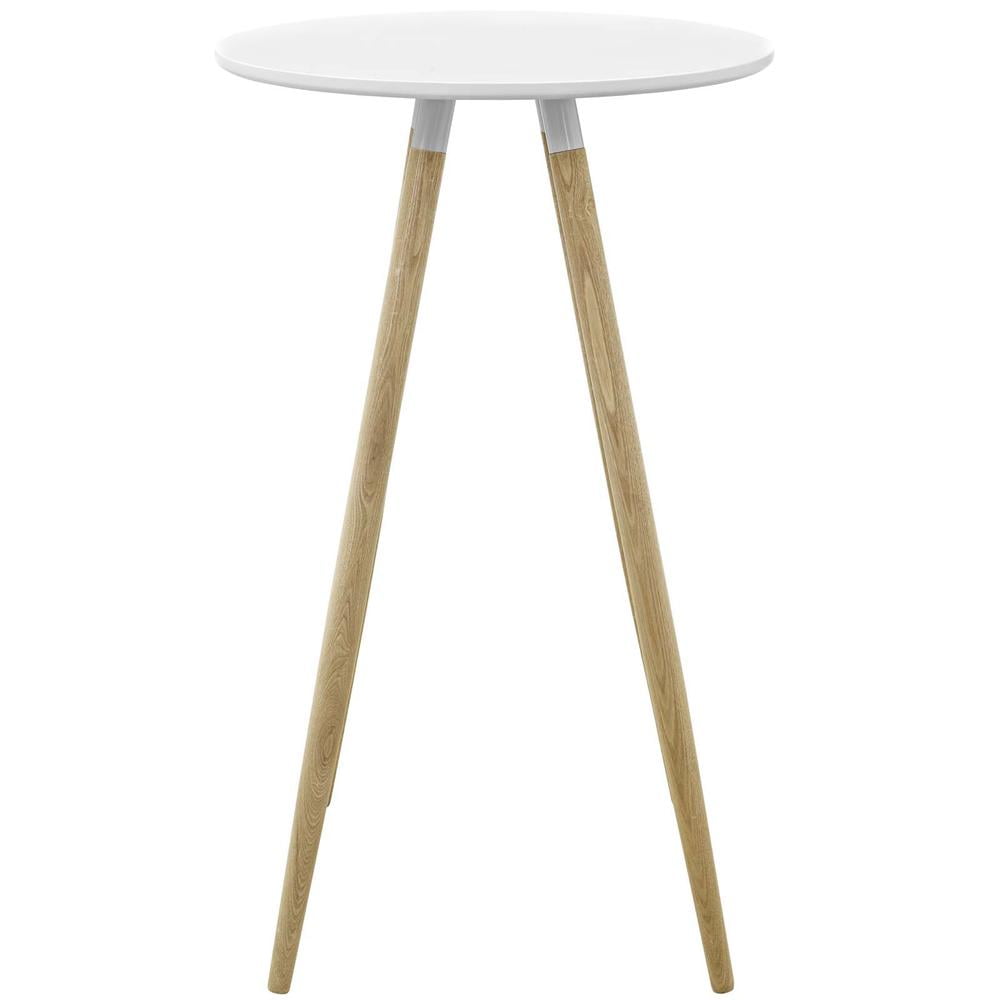 Modway Track Round Bar Table in White - Image 4