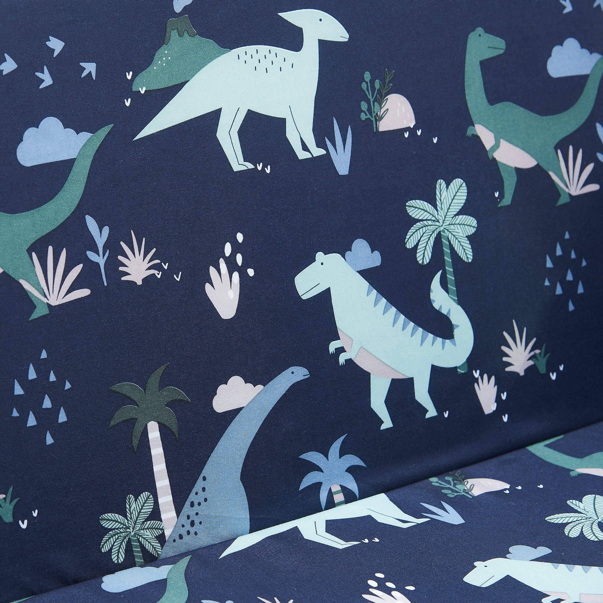 Ulax Furniture Convertible 2-in-1 Flip Open Kids Loveseat/ Couch/ Sleeper Sofa (Navy Dinosaur) - Image 5