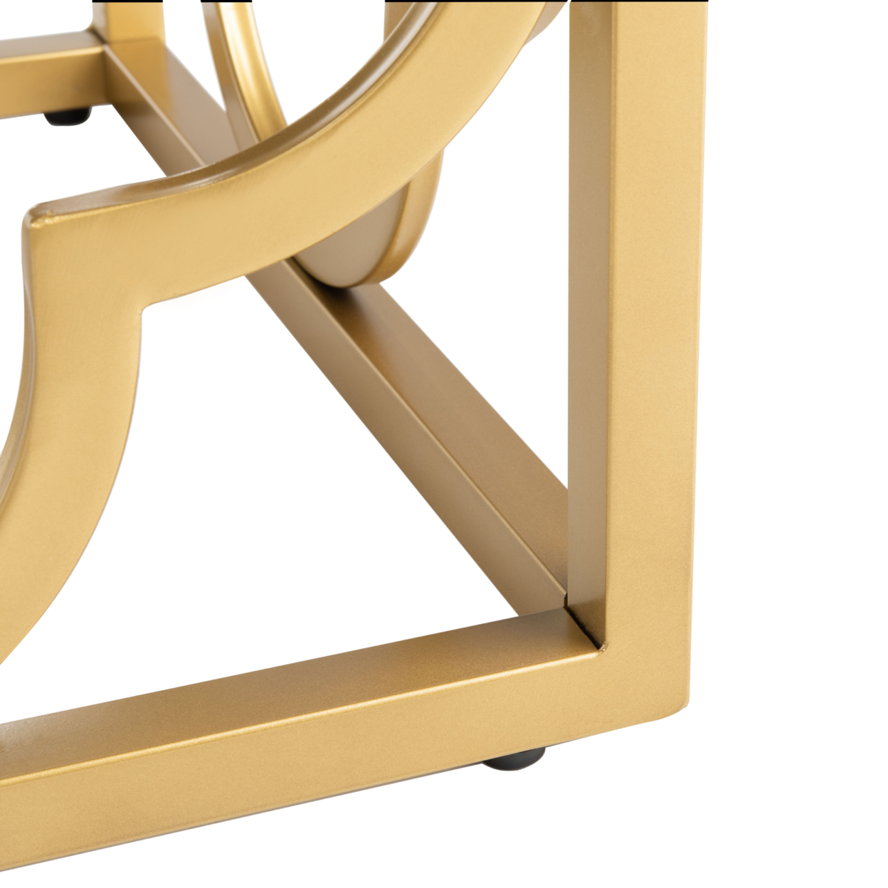 SAFAVIEH Fleur Modern Glam Rectangle Bench, Grey/Gold - Image 7