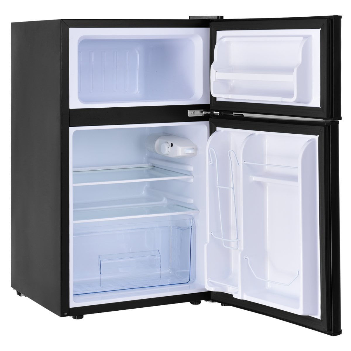 RCA 3.2 Cu Ft Two Door Mini Fridge with Freezer RFR832, Black - Image 4