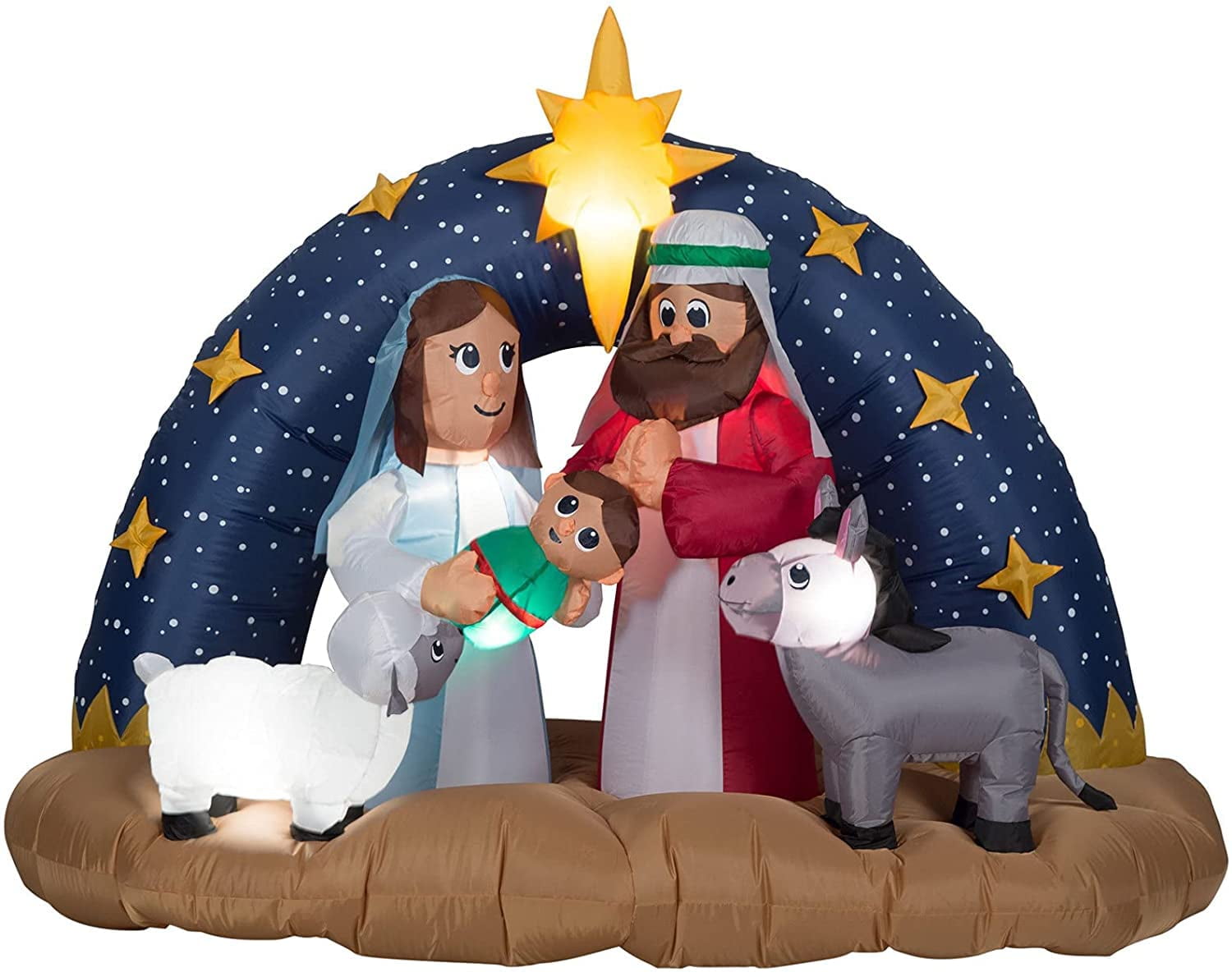 Airblown Snowy Night Nativity Inflatable - Image 5