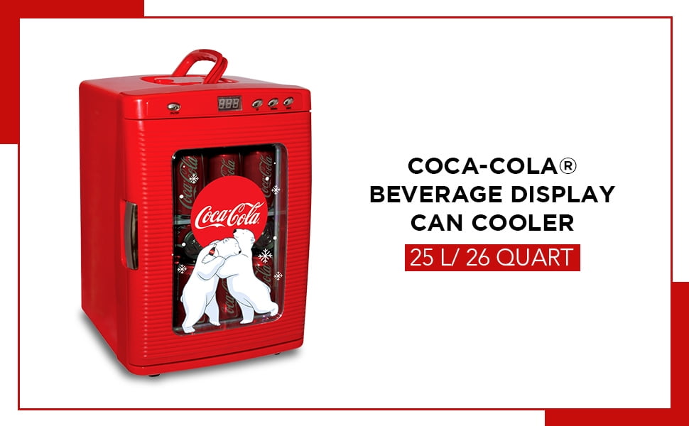 Coca-Cola Polar Bear 28 Can Cooler/Warmer 12V DC 110V AC Mini Fridge Red - Image 4