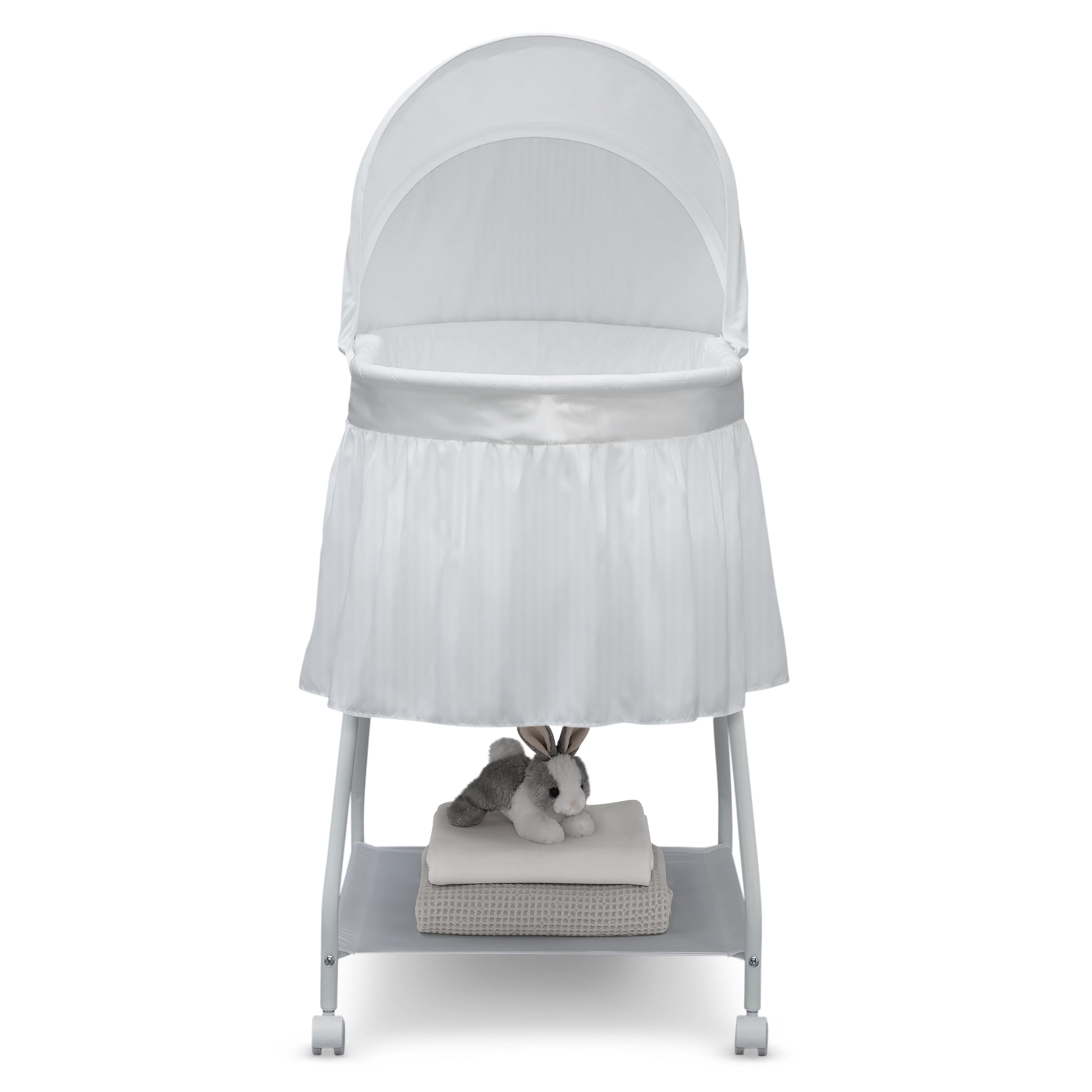 Delta Children Classic Sweet Beginnings Bassinet, White - Image 8
