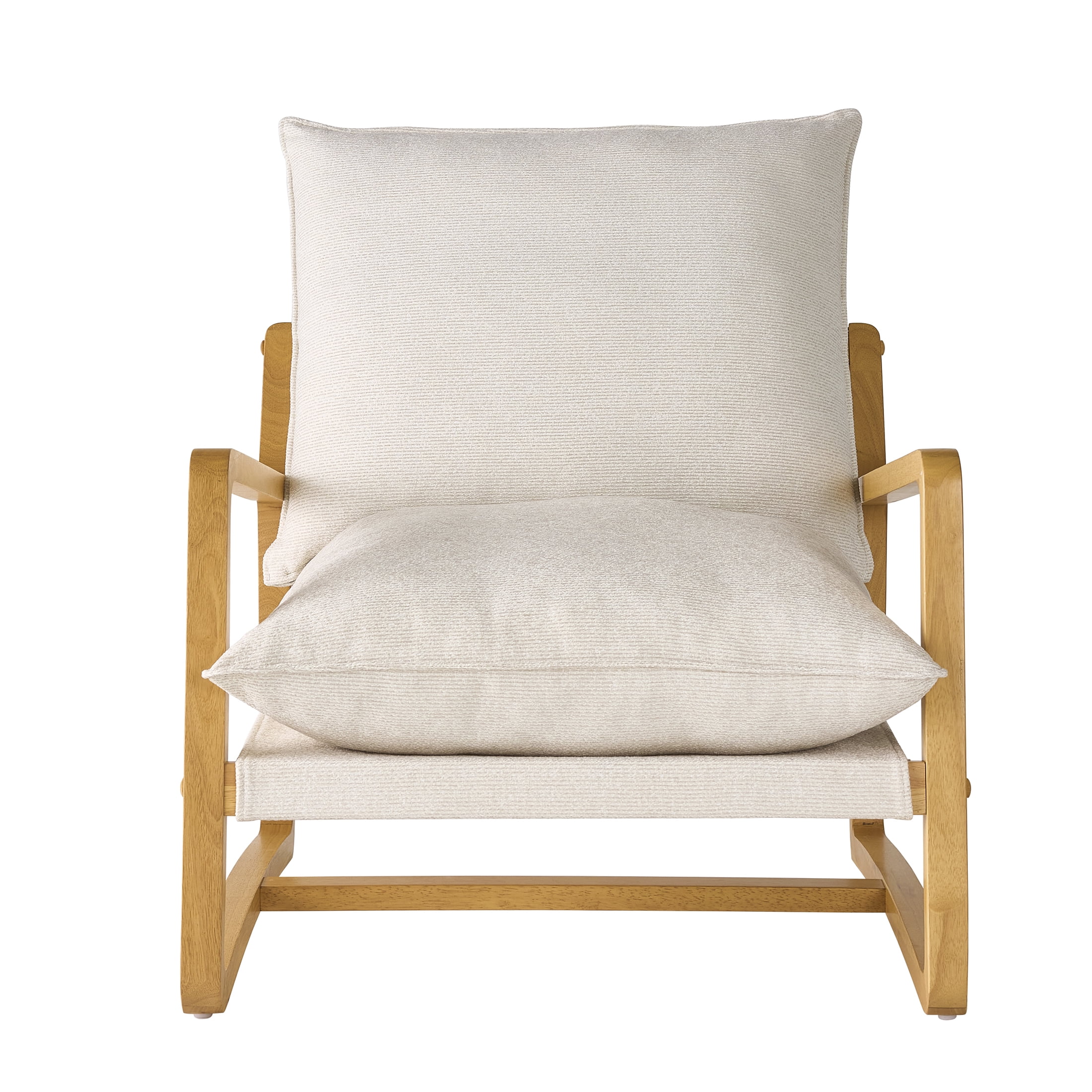 Better Homes & Gardens Wooden Ezra Sling Accent Chair, Cream Linen - Image 15
