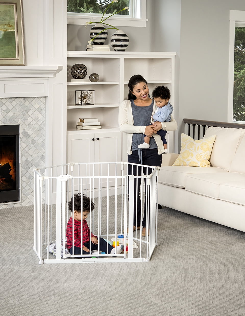Regalo Super Wide 6 Panel Baby Gate and Play Yard with Wall Mount for Ages 6 to 24 Months - Image 6