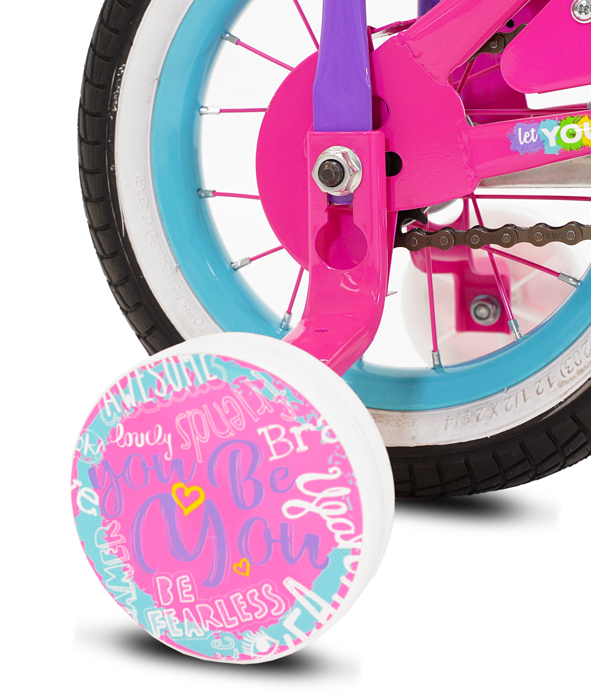 12" LittleMissMatched Unicorn Child's Bicycle, 12" Wheels, Toddlers Ages 3+, Pink,Purple - Image 3
