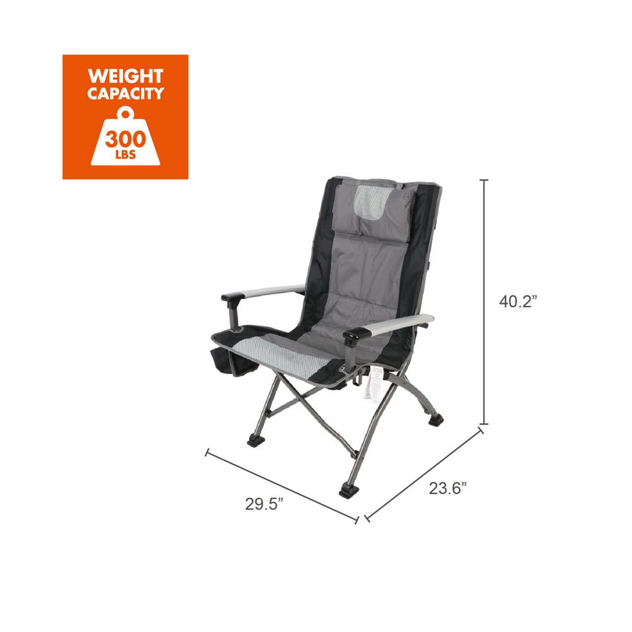 Ozark Trail High Back Camping Chair, Black, Adult - Image 8