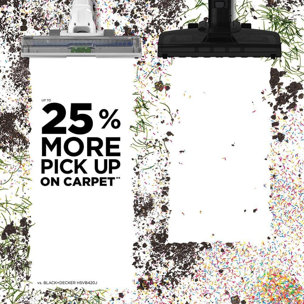 BLACK+DECKER POWERSERIES+ 16V MAX Cordless Stick Vacuum with LED Floor Lights, Lightweight, Multi-Surface, White, BHFEA420J - Image 29