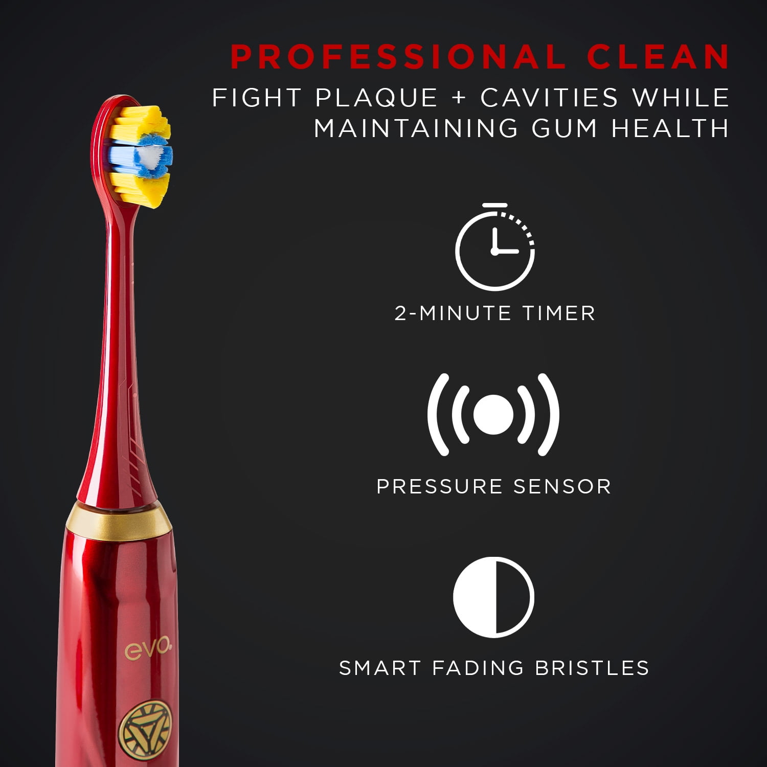 EVO IRM-1 Rechargeable Iron Man Sonic Toothbrush with Travel Case for Adults, Collector's Edition - Image 13