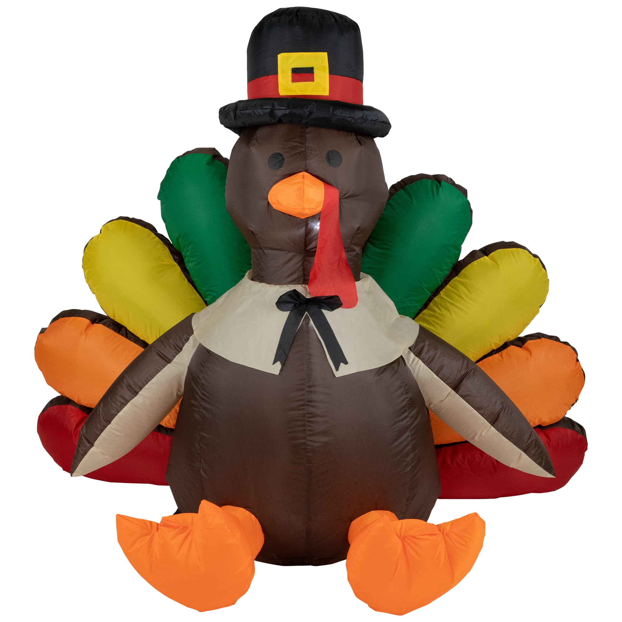 Northlight Pre-lit Inflatable Pilgrim Turkey Thanksgiving Yard Decoration - 4' - Image 2
