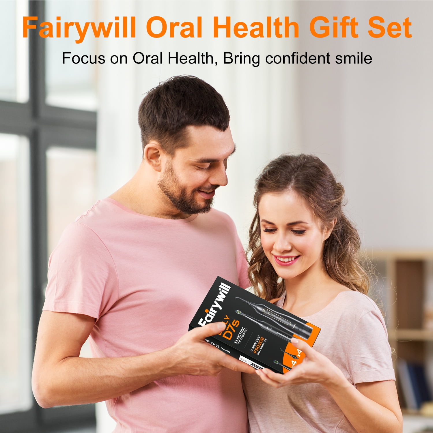 Fairywill Electric Toothbrush Water Flosser Combo, 47000/min Sonic Toothbrush with 5 Modes and 300ml Oral Irrigator,4 Brush Heads & 4 Jet Tips Included, Black - Image 7