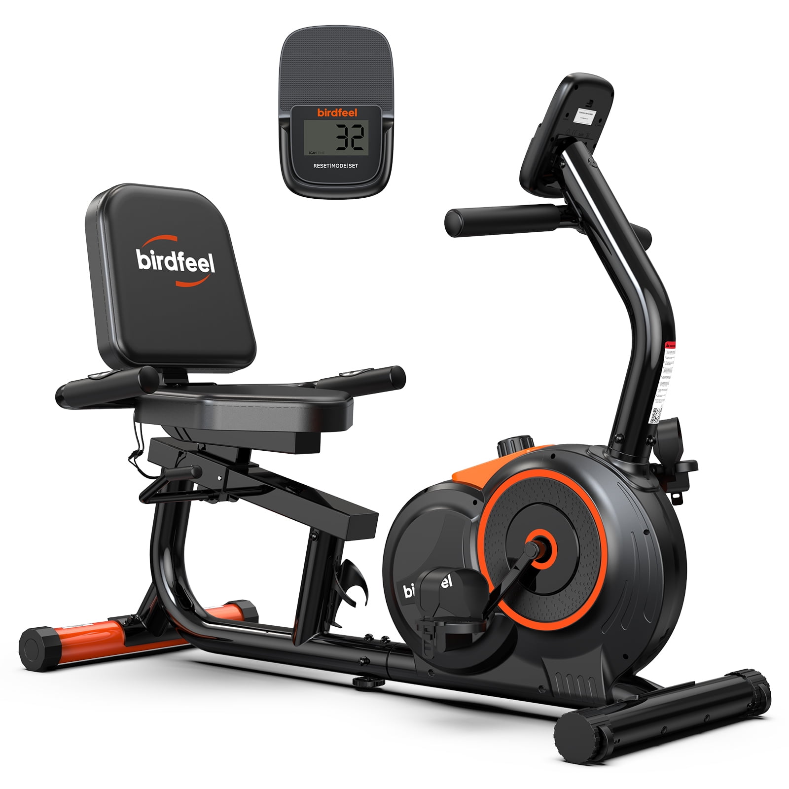 HASIMAN Recumbent Exercise Bicycles for Adults Seniors Sit Down Stationary Bicycle 16 Level Adjustable Magnetic Resistance Indoor Cycling Exercise Bike 350 lbs Capacity - Image 5