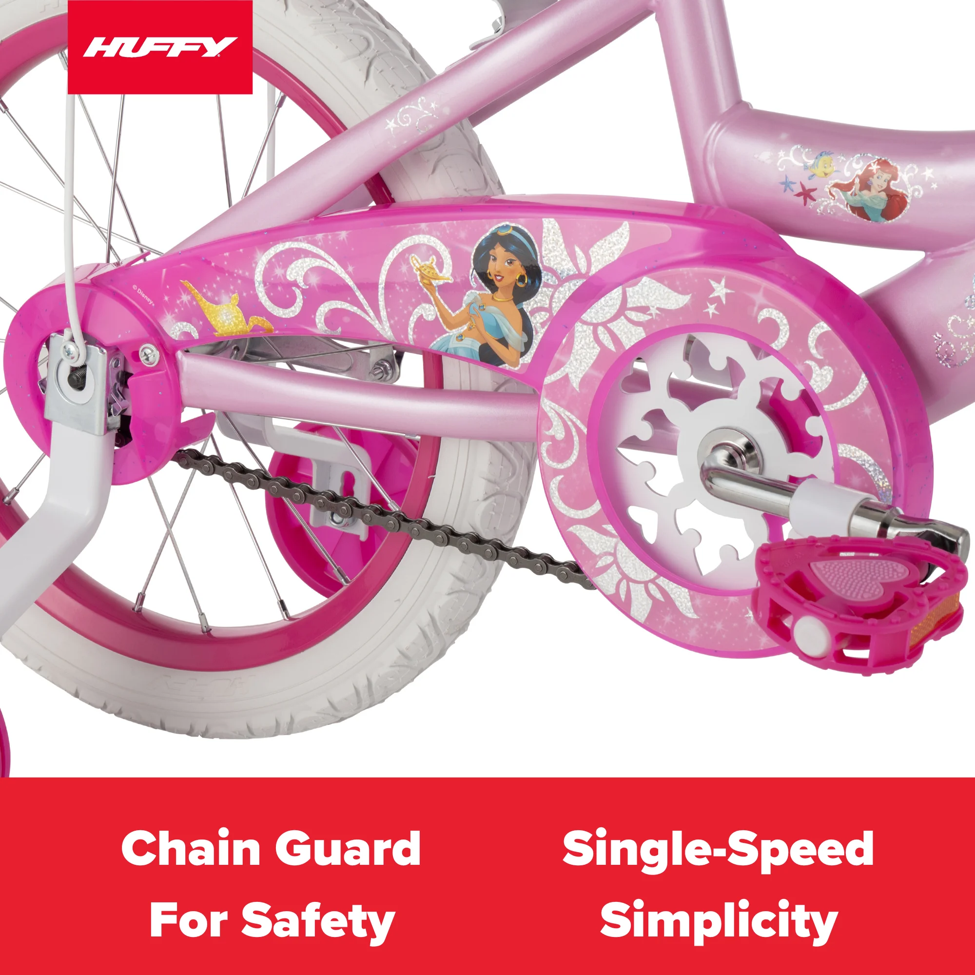 Huffy 16" Disney Princess Kids' Bike, Fits Riders 3'5" - 4'0", Pink, Child, Girl's - Image 5